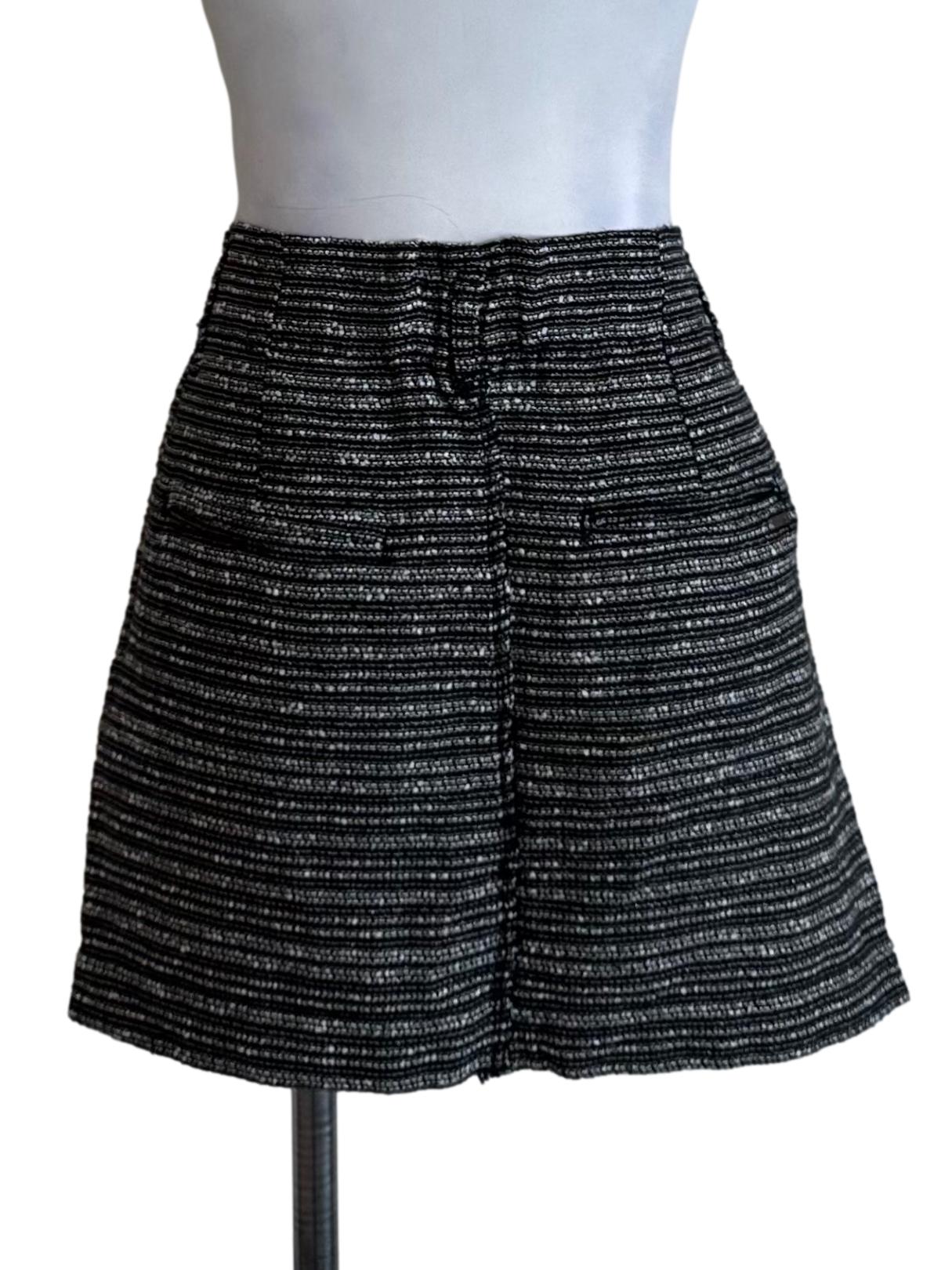 Onyx Black Textured Mini Skirt