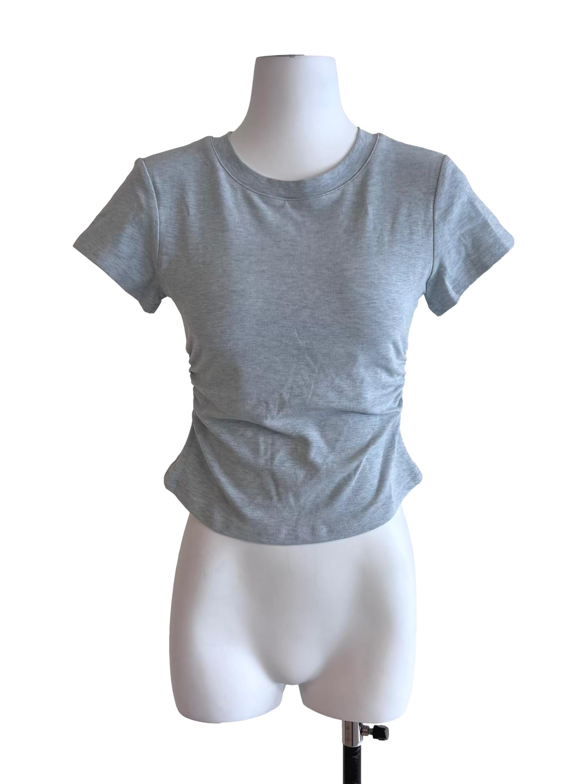 Baby Blue Ribbed Tee