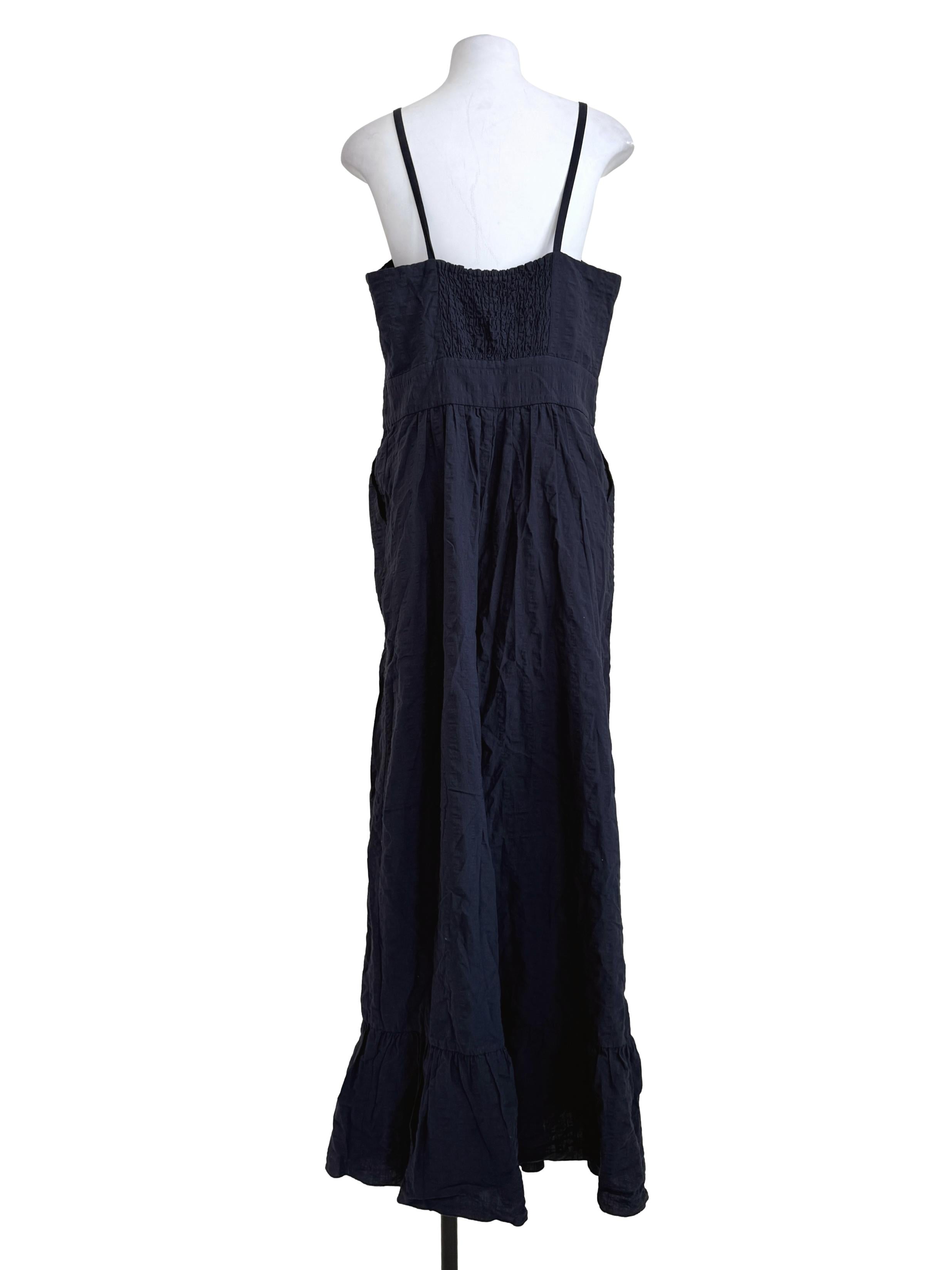 Navy Blue Spaghetti Strap Jumpsuit