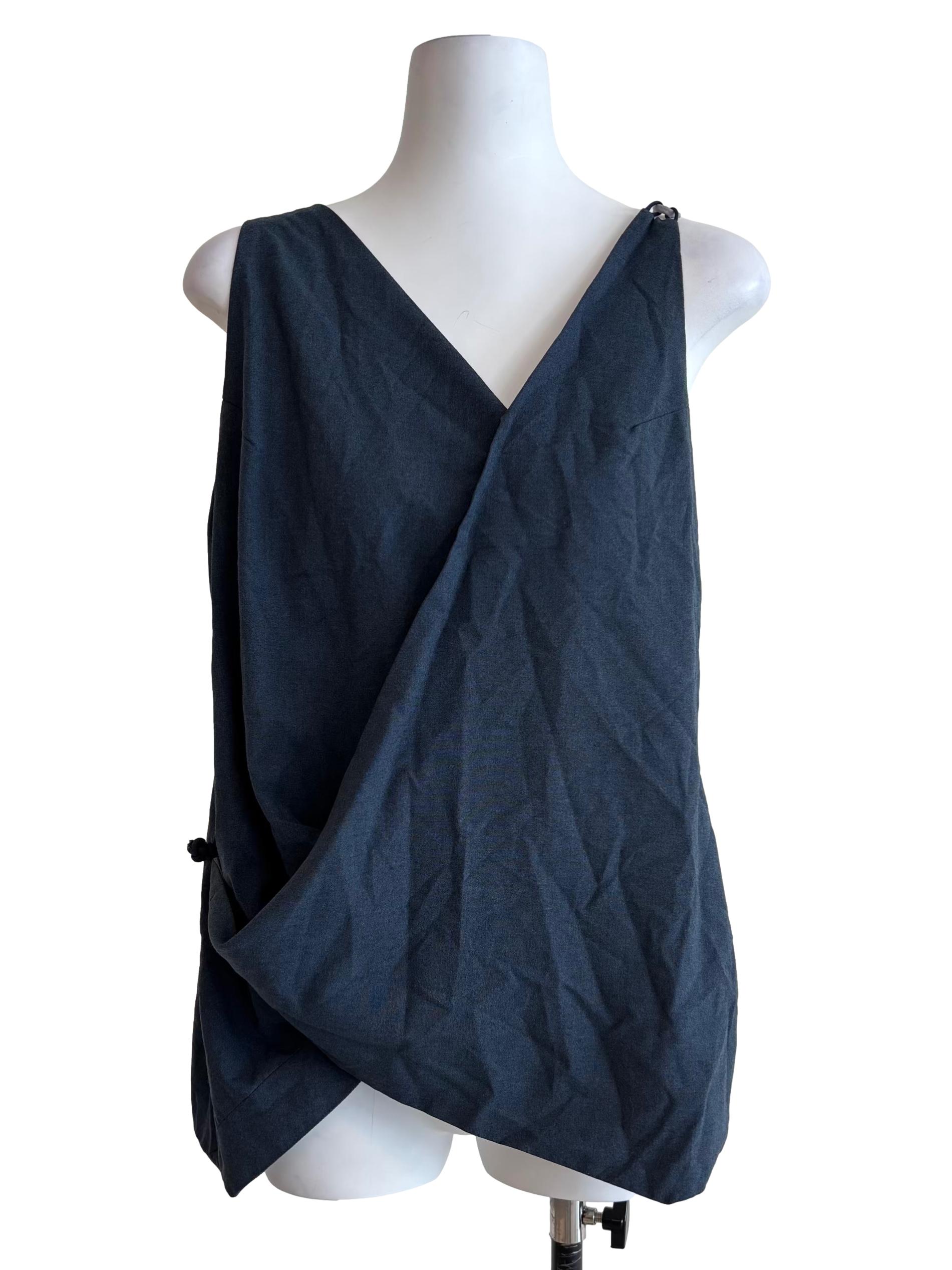 Spruce Blue Drape Top