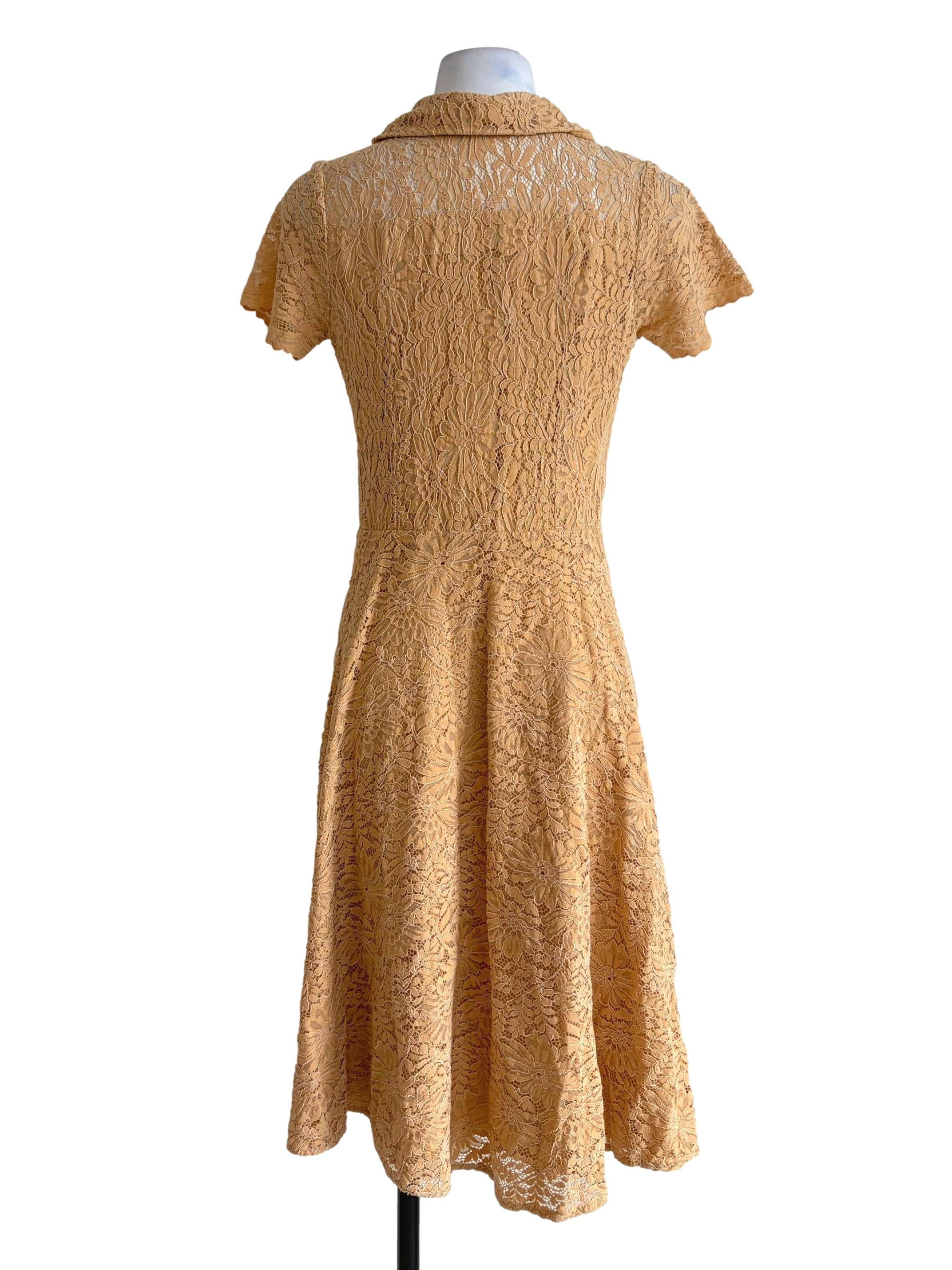 Butter Yellow Lace Shirt Dress