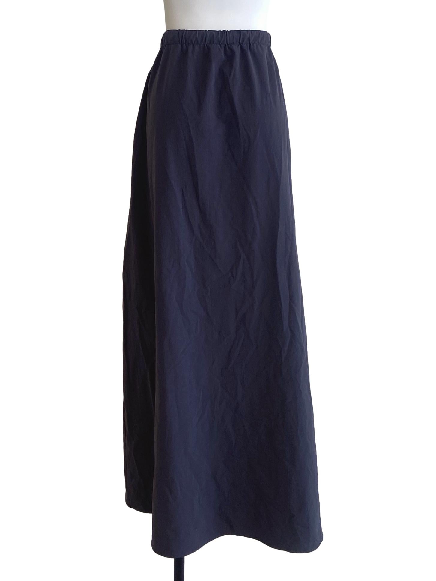 Lead Grey Slit Long Skirt