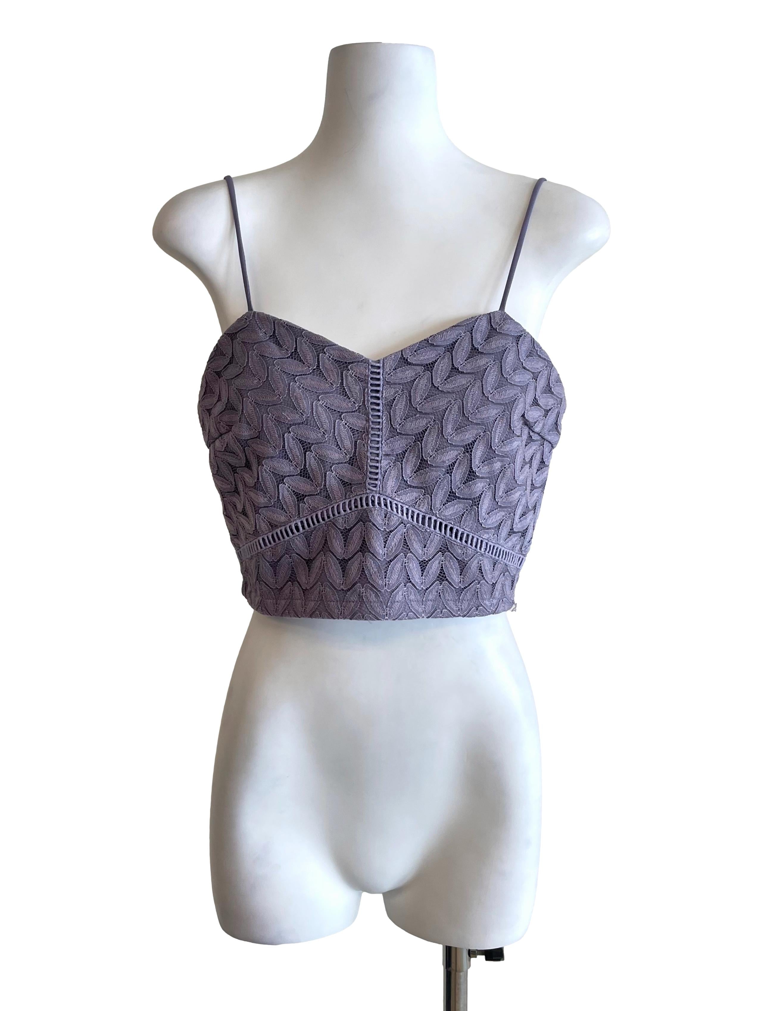 Iris Sweetheart Lace Crop Top