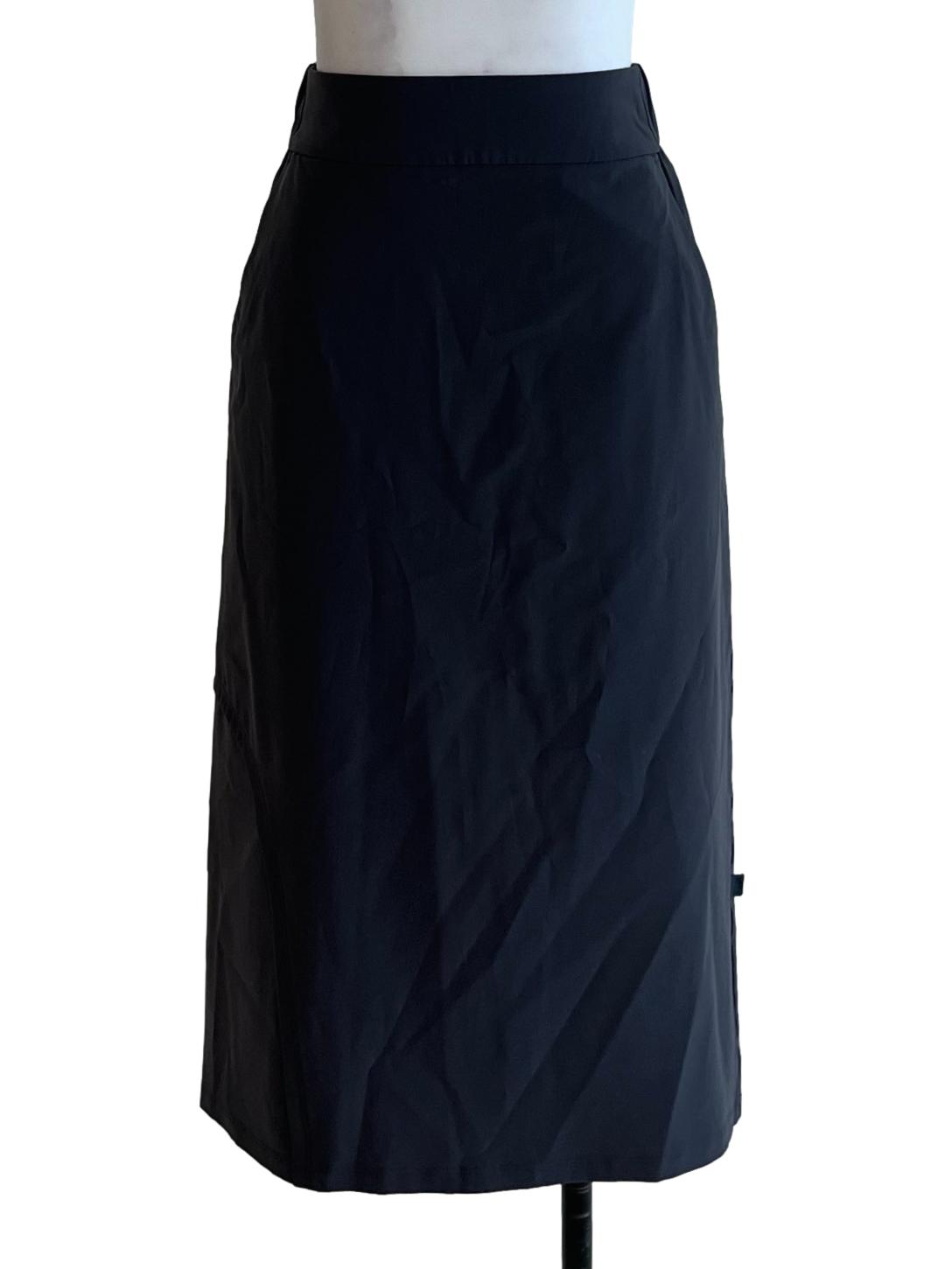Stone Grey Plain A-Line Skirt