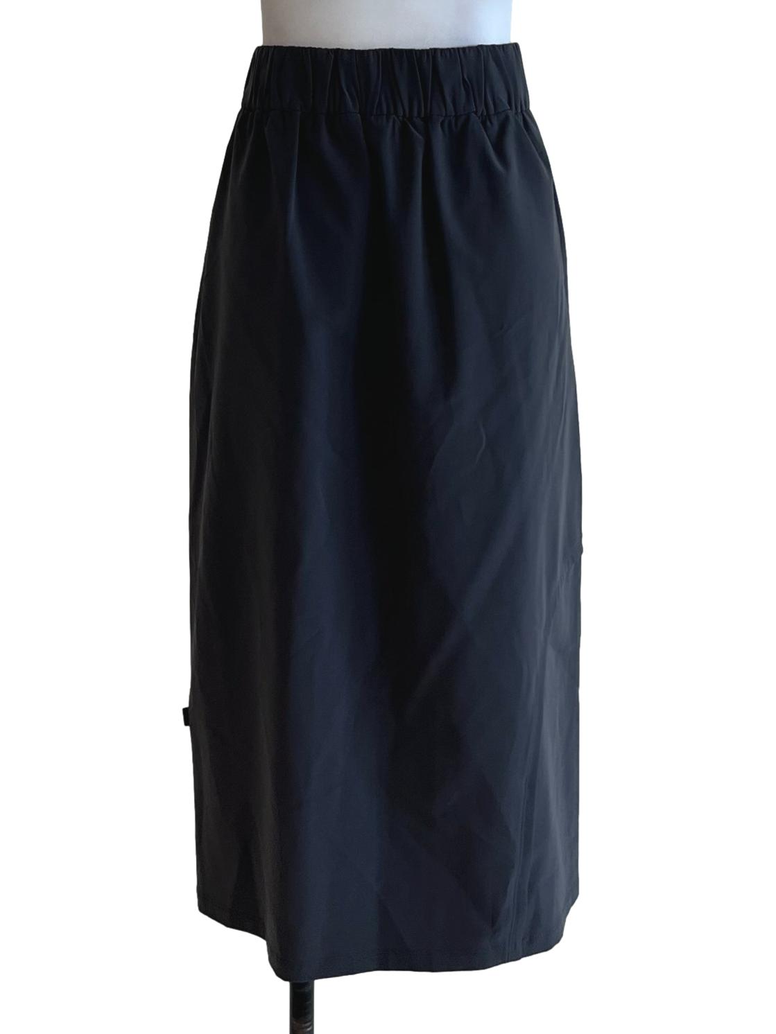 Stone Grey Plain A-Line Skirt