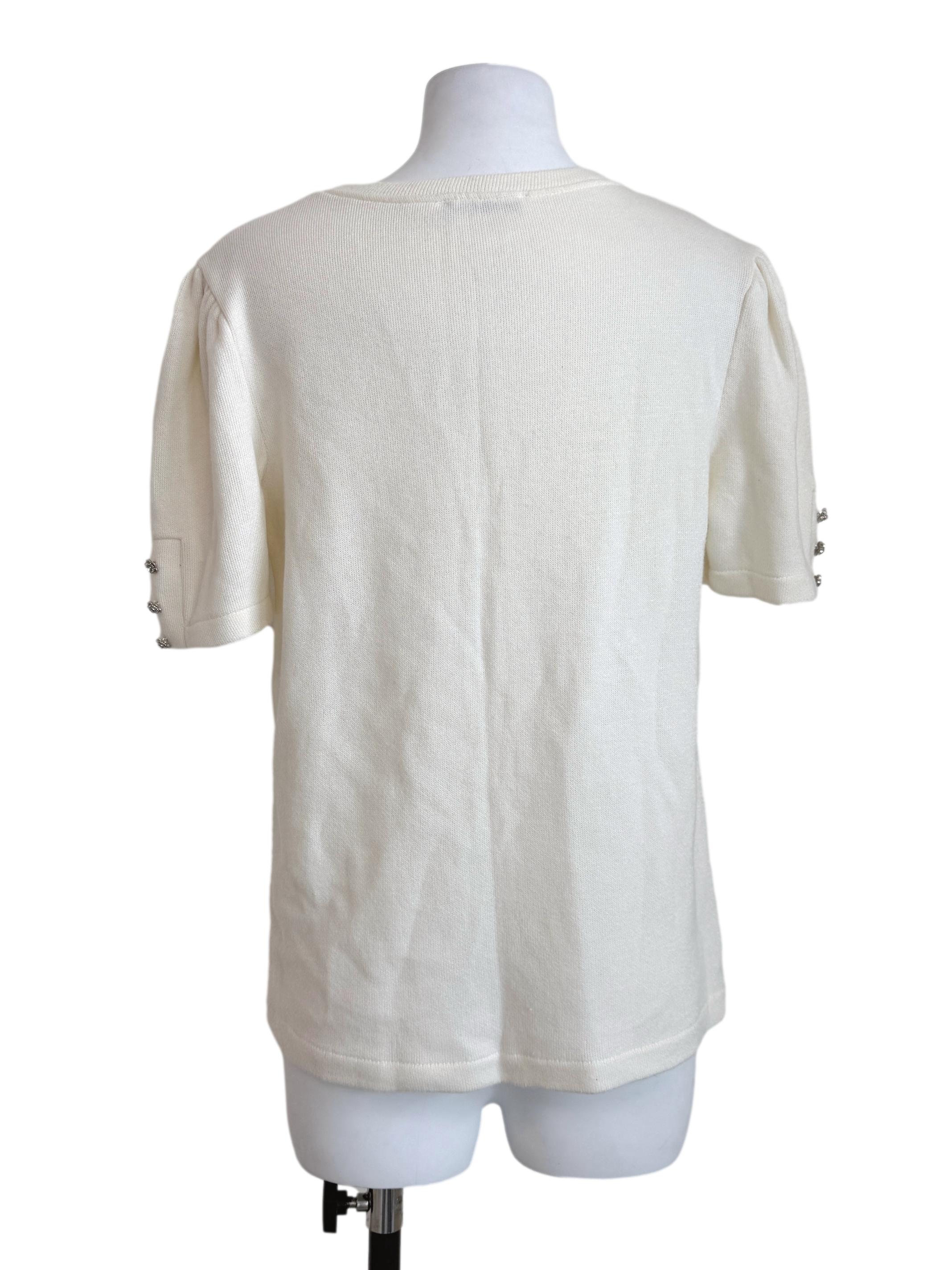 Egg Shell White Knit Top