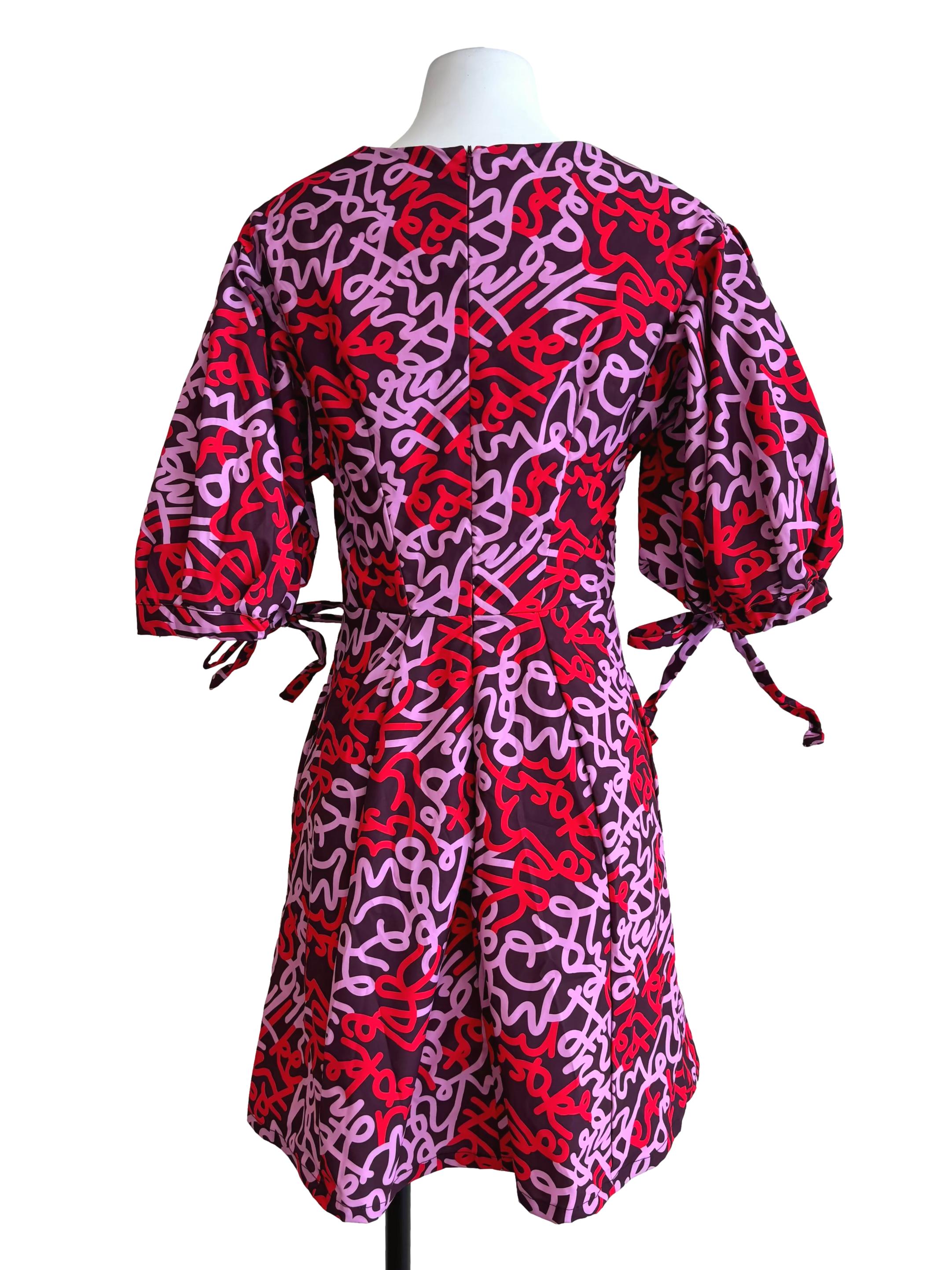Taffy Pink And Red Puffy A-Line Dress