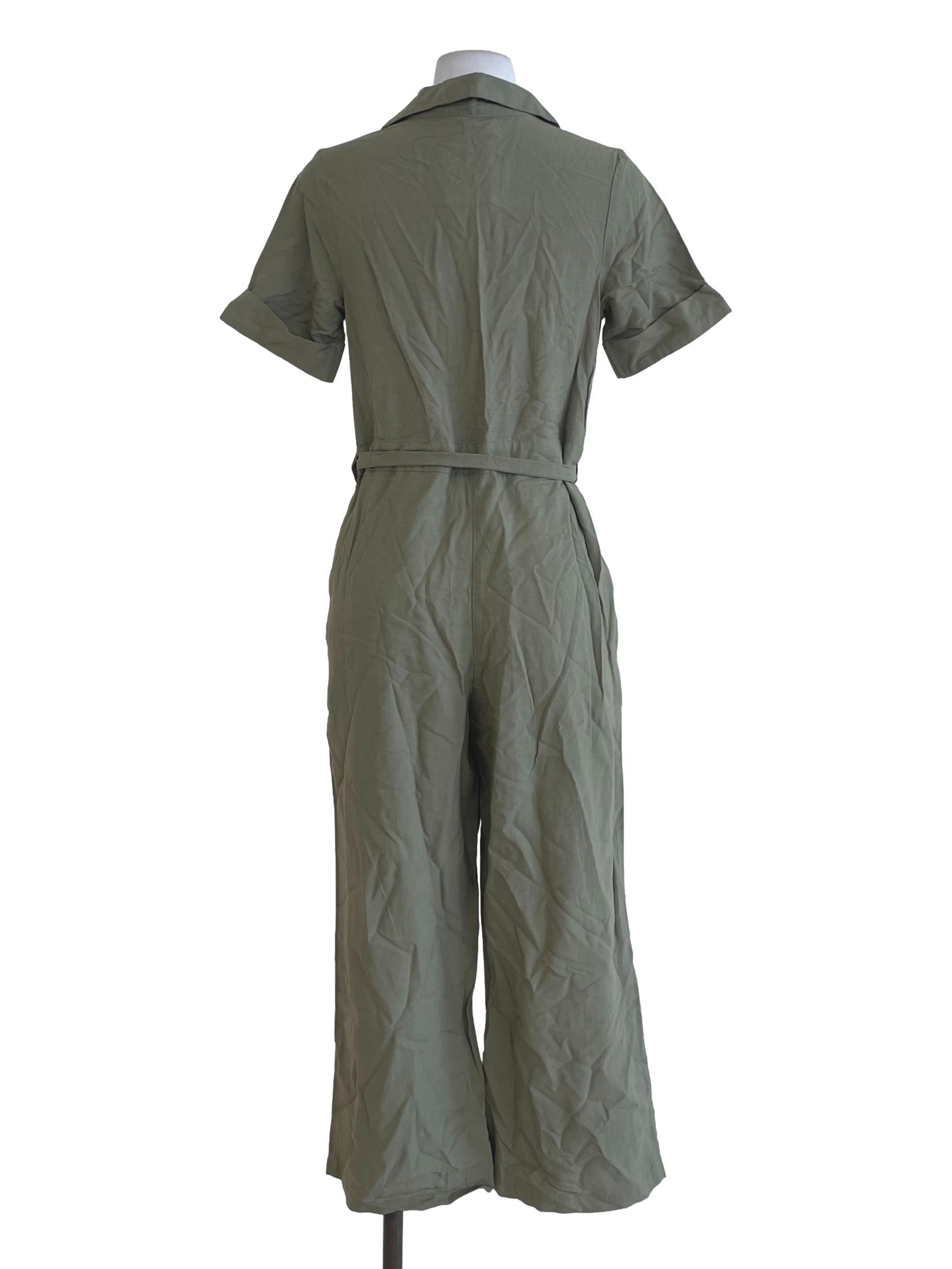 Sage Green Collared Jumpsuit TEM