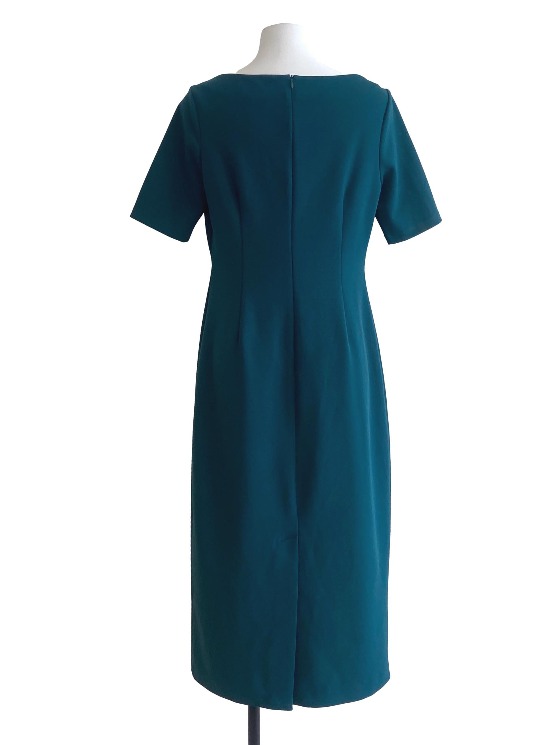 Green Slit Shift Dress LB
