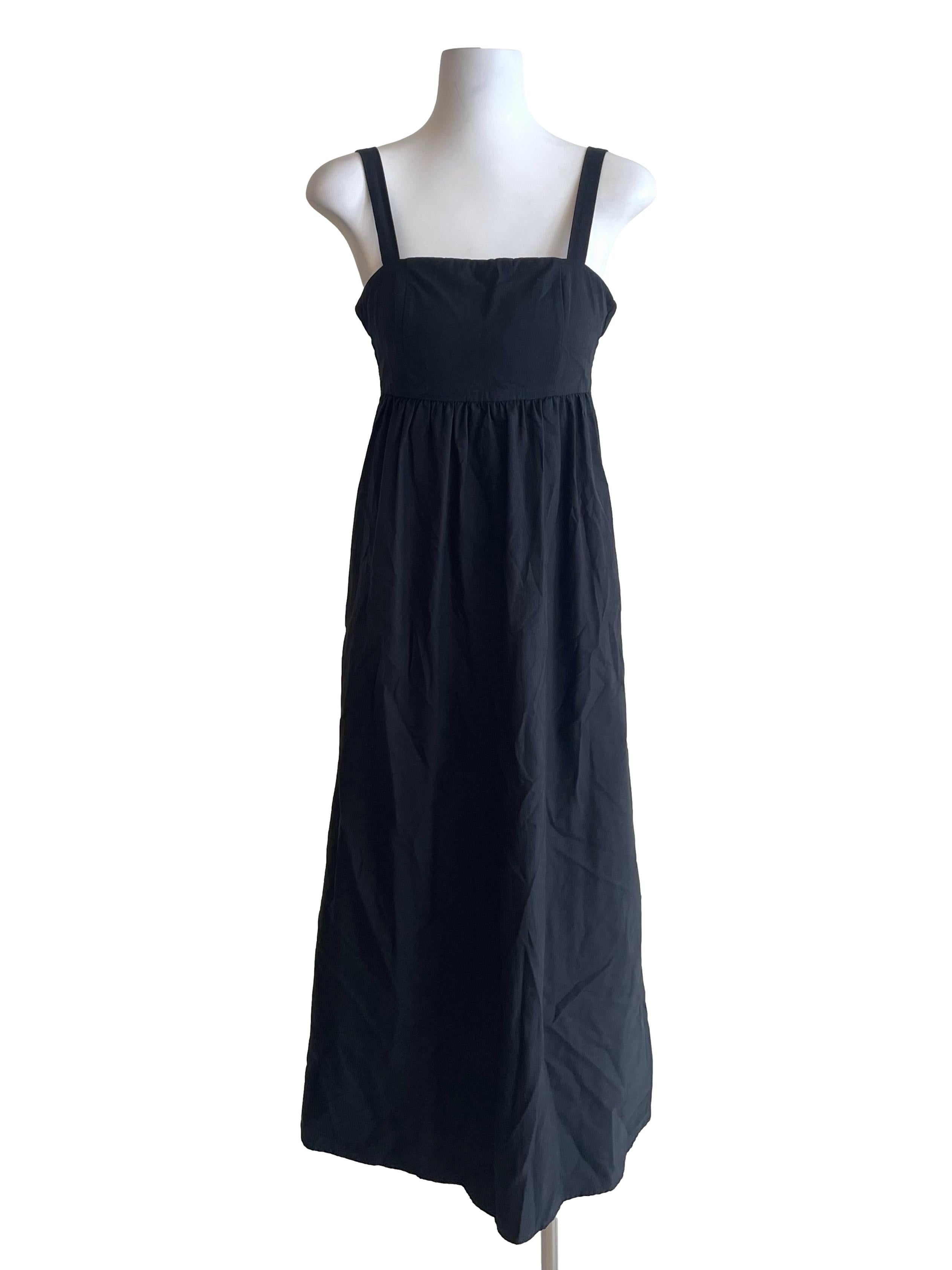 Black Tie Bow Back Empire Dress
