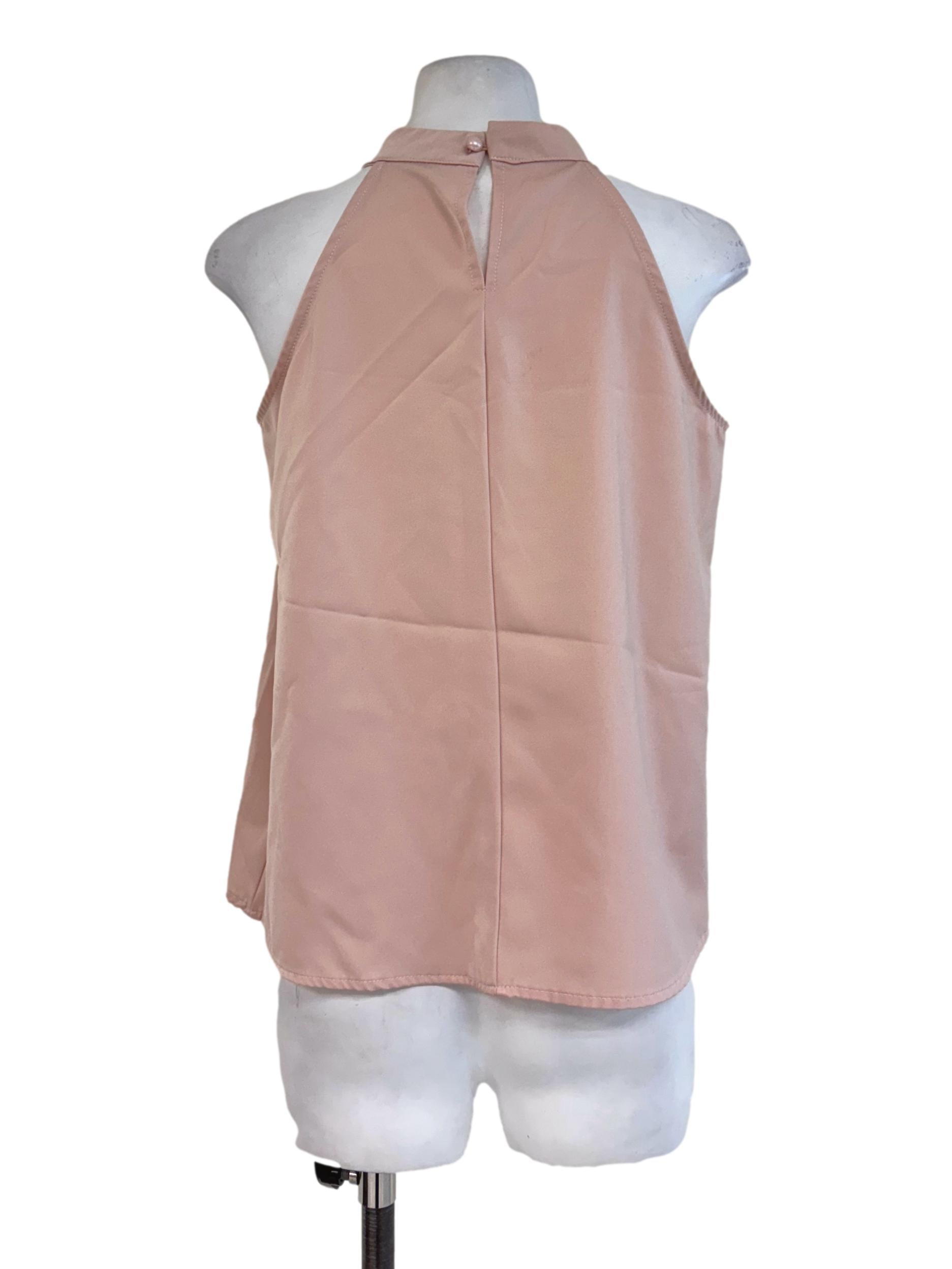 Nude Halter Sleeveless Top