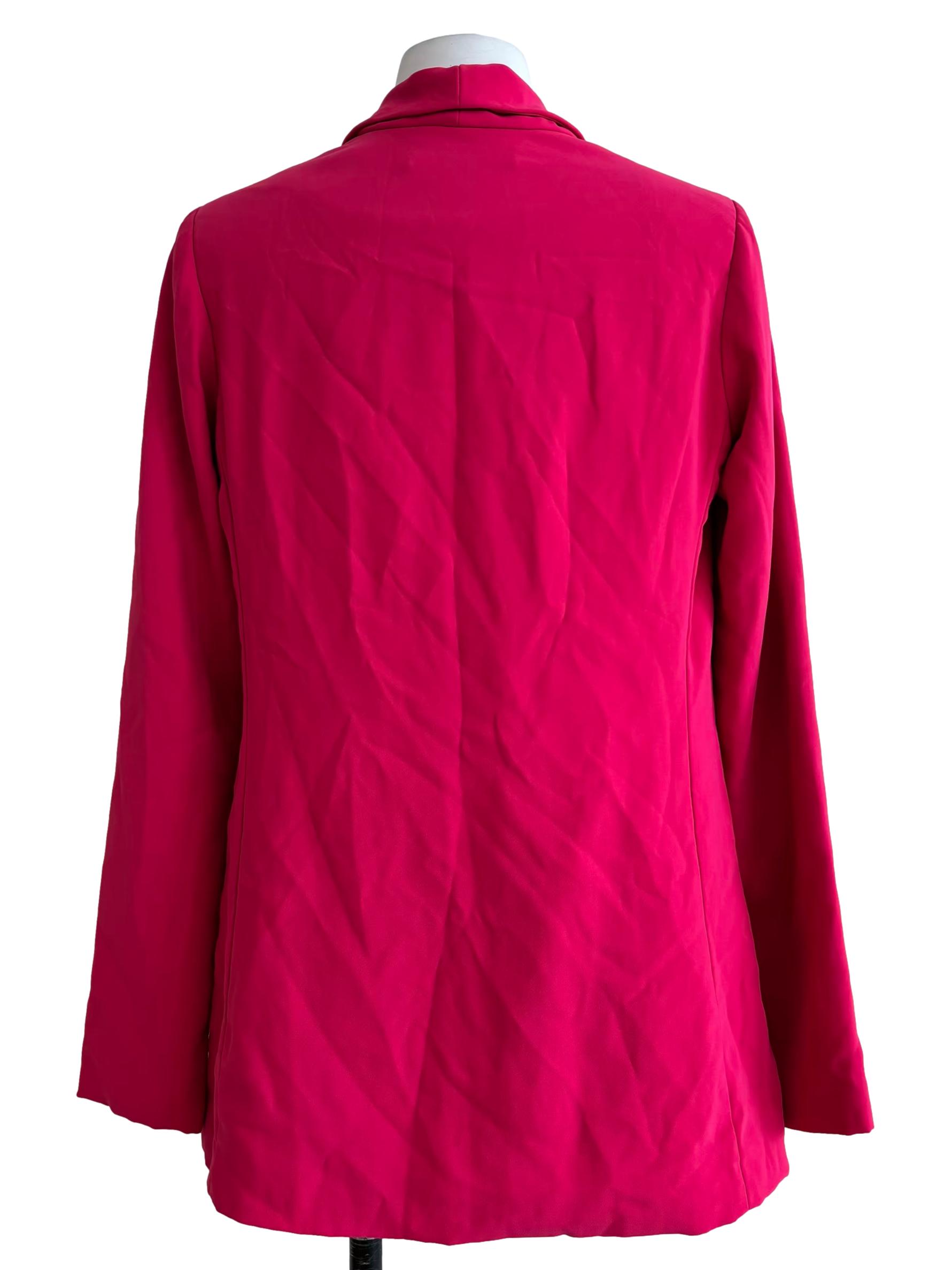 Hot Pink One Button Blazer