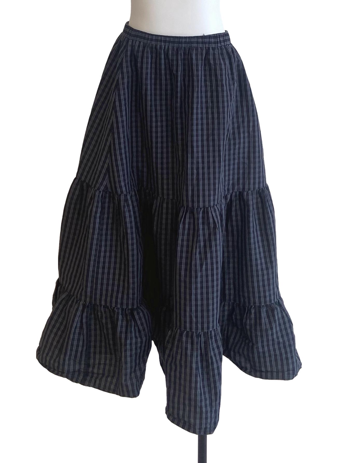Black Tartan Layered Skirt TTR