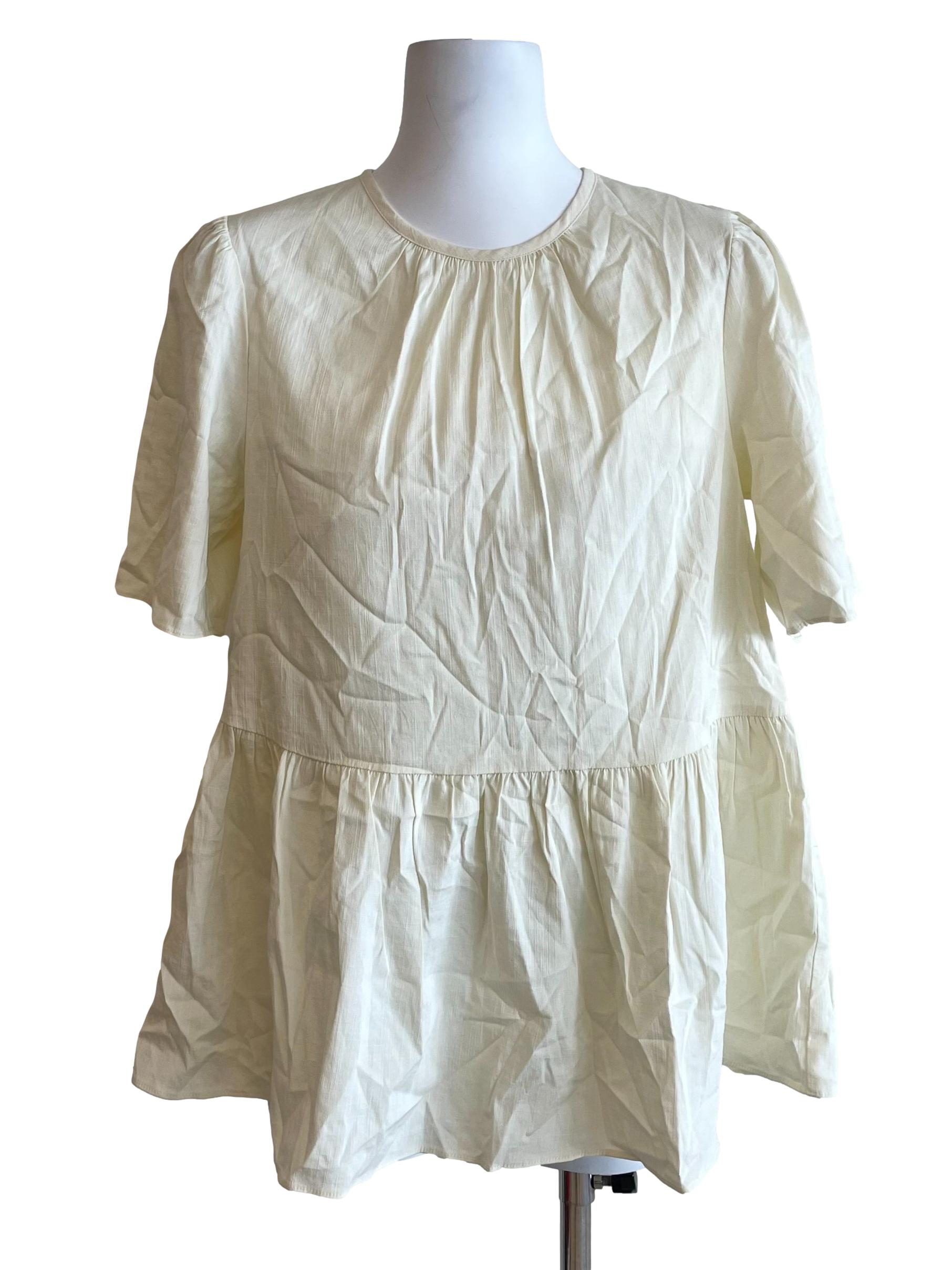 Cream Tiered Petite Top OSN
