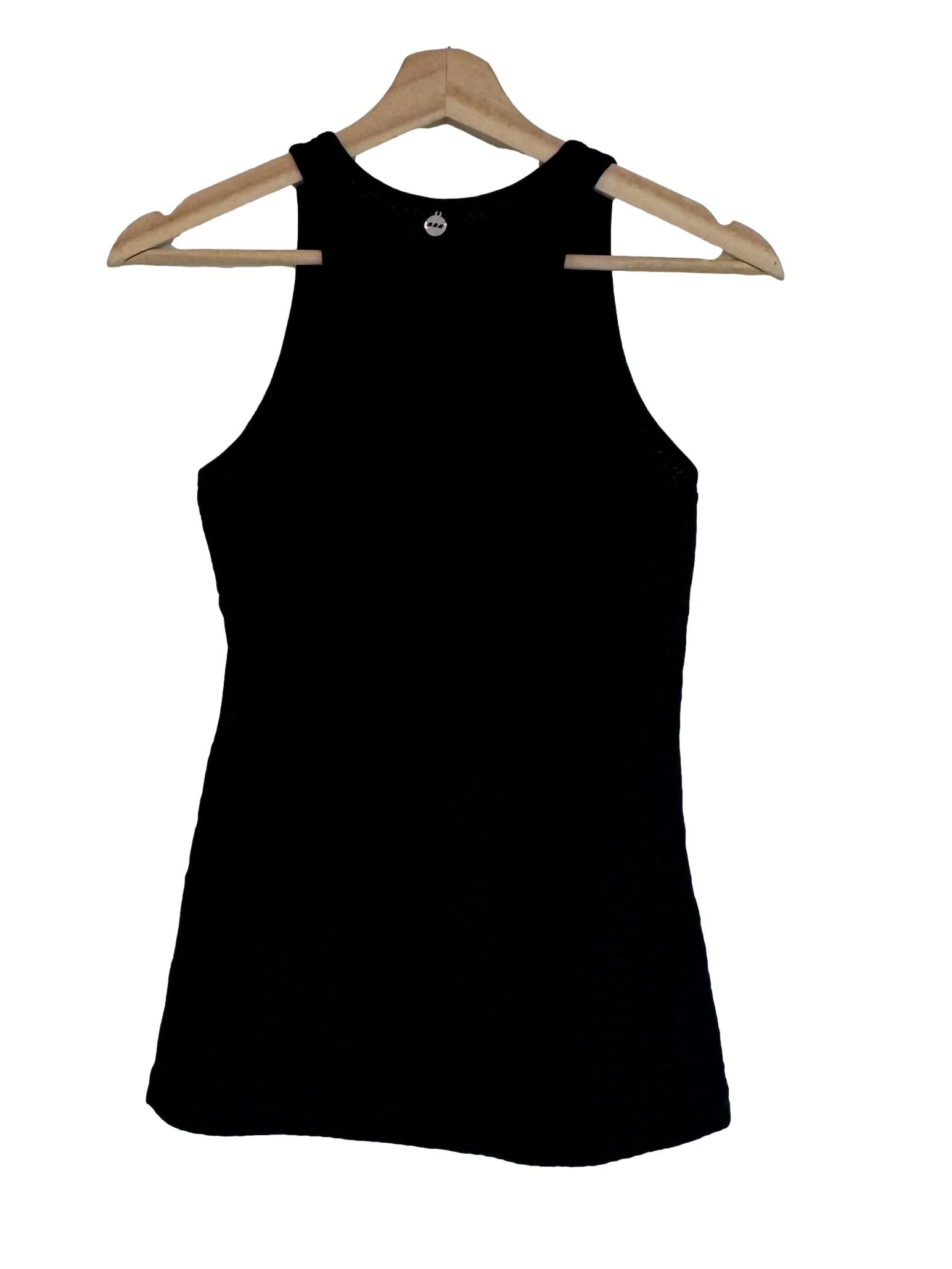 Black Textured Tank Top