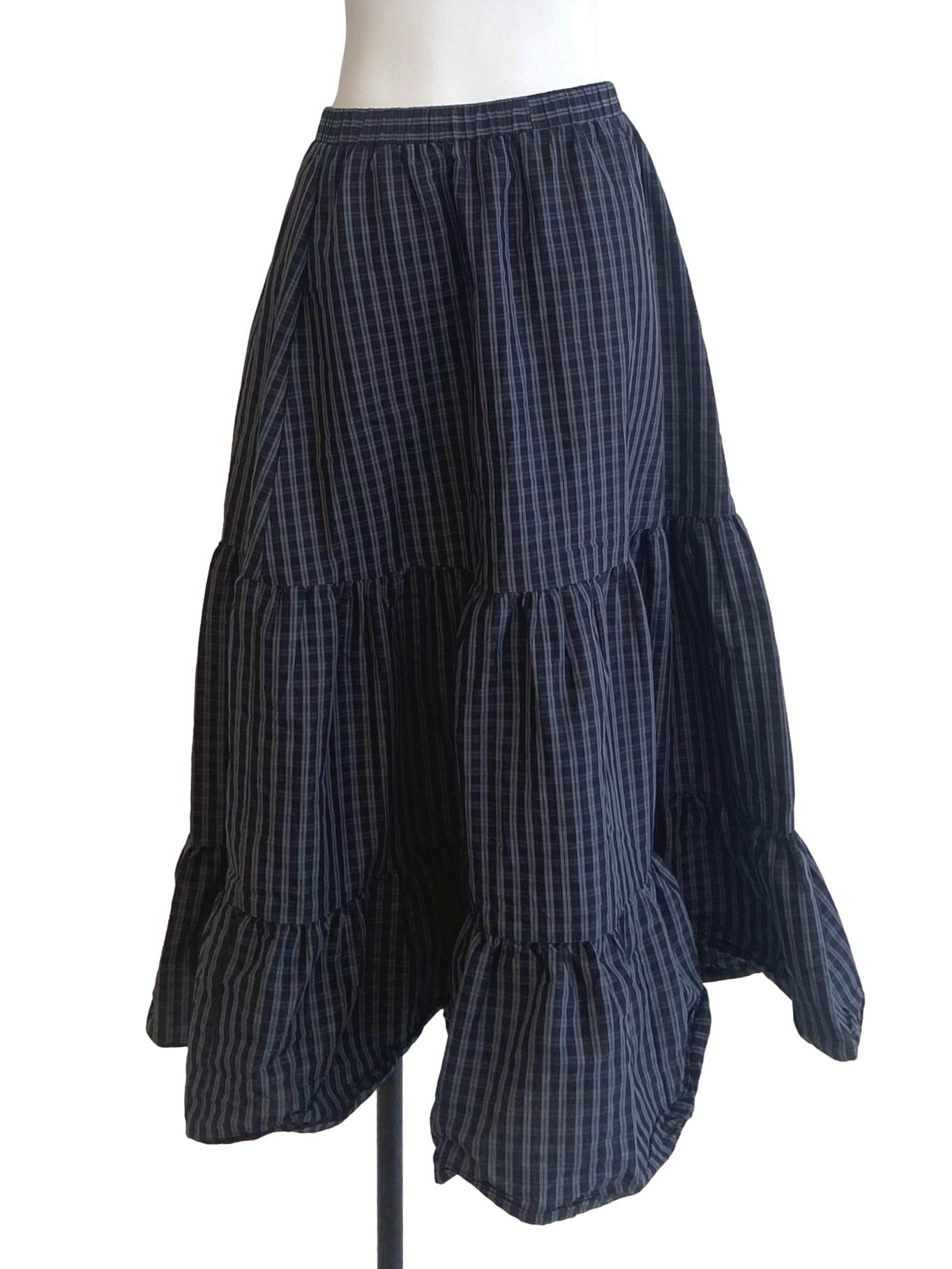 Black Tartan Layered Skirt TTR