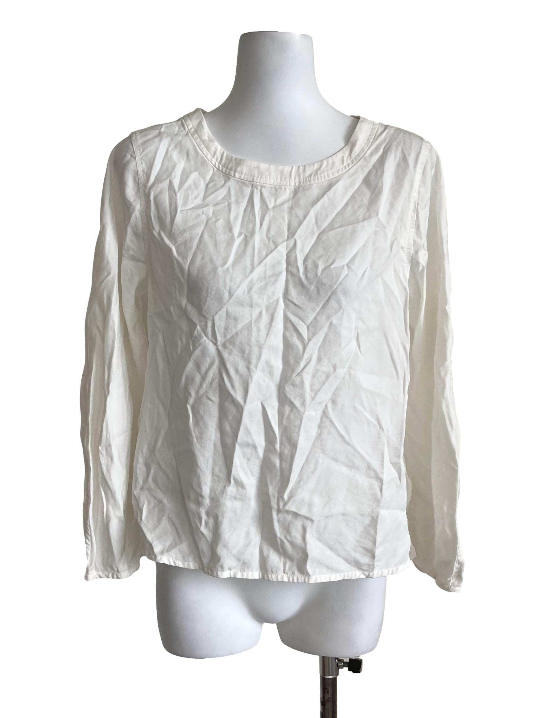 Off White Long Sleeve Blouse