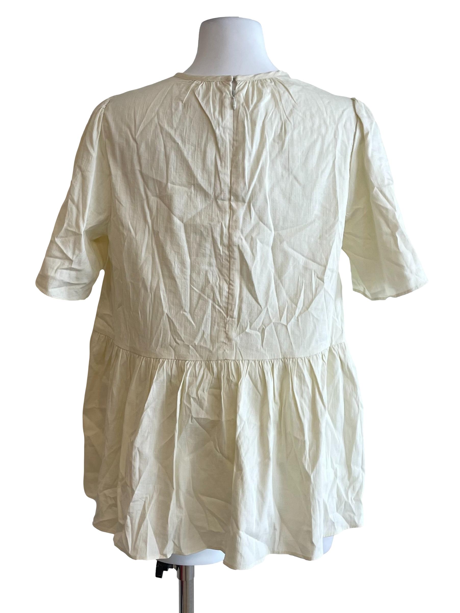 Cream Tiered Petite Top OSN