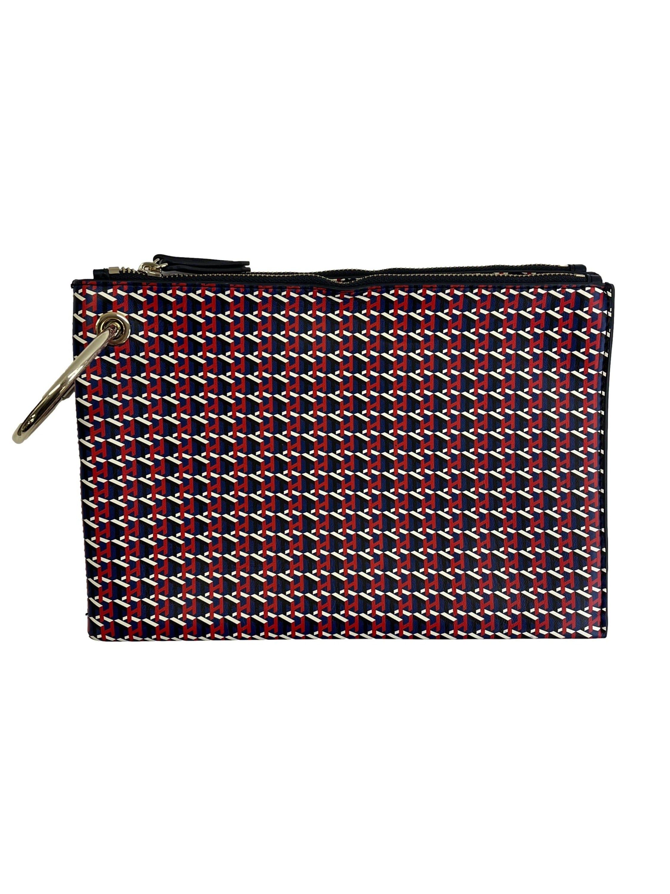 Bifold Monogram Item Statement Clutch Red