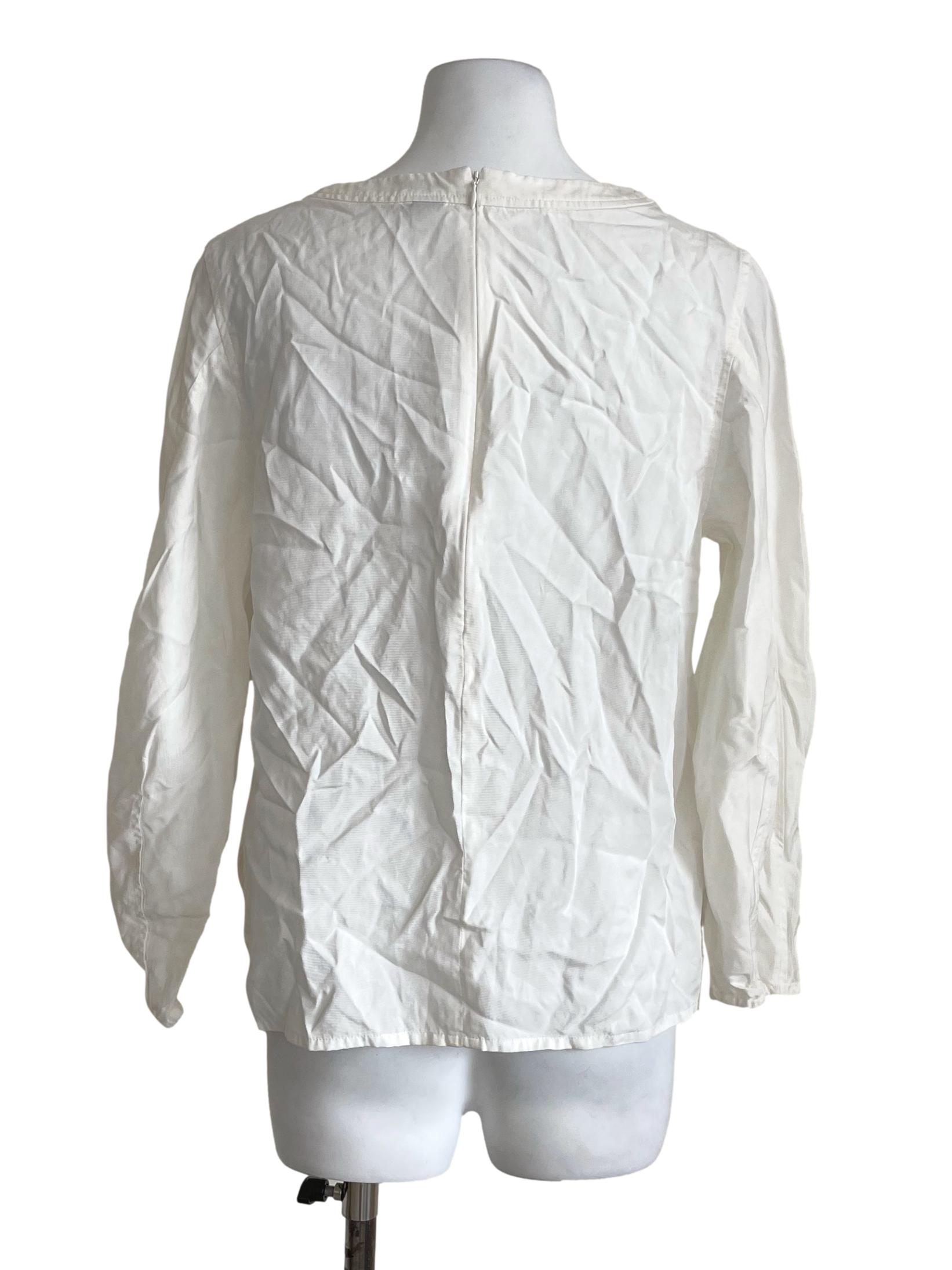 Off White Long Sleeve Blouse