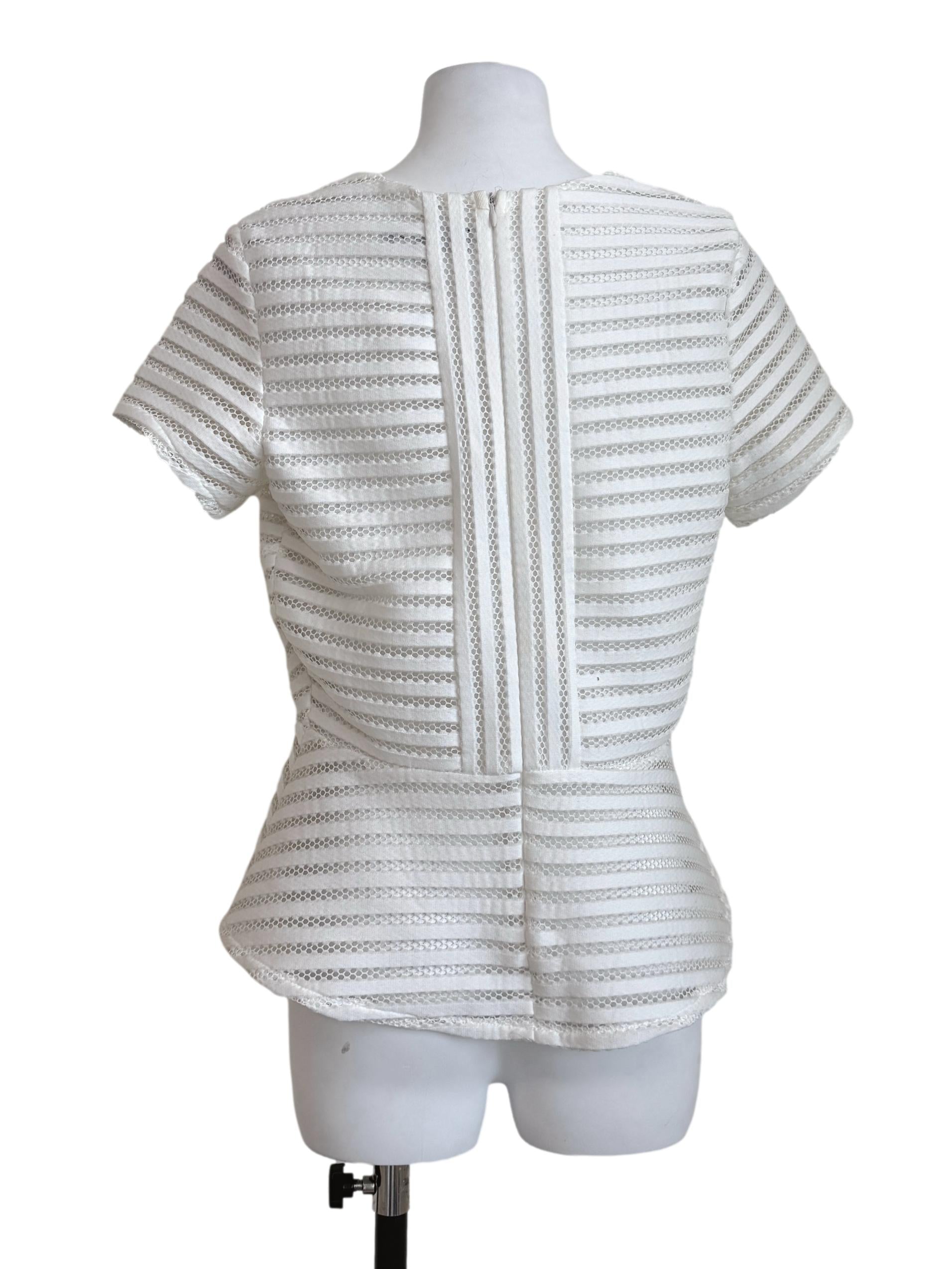 Pearl White Short Sleeves Top