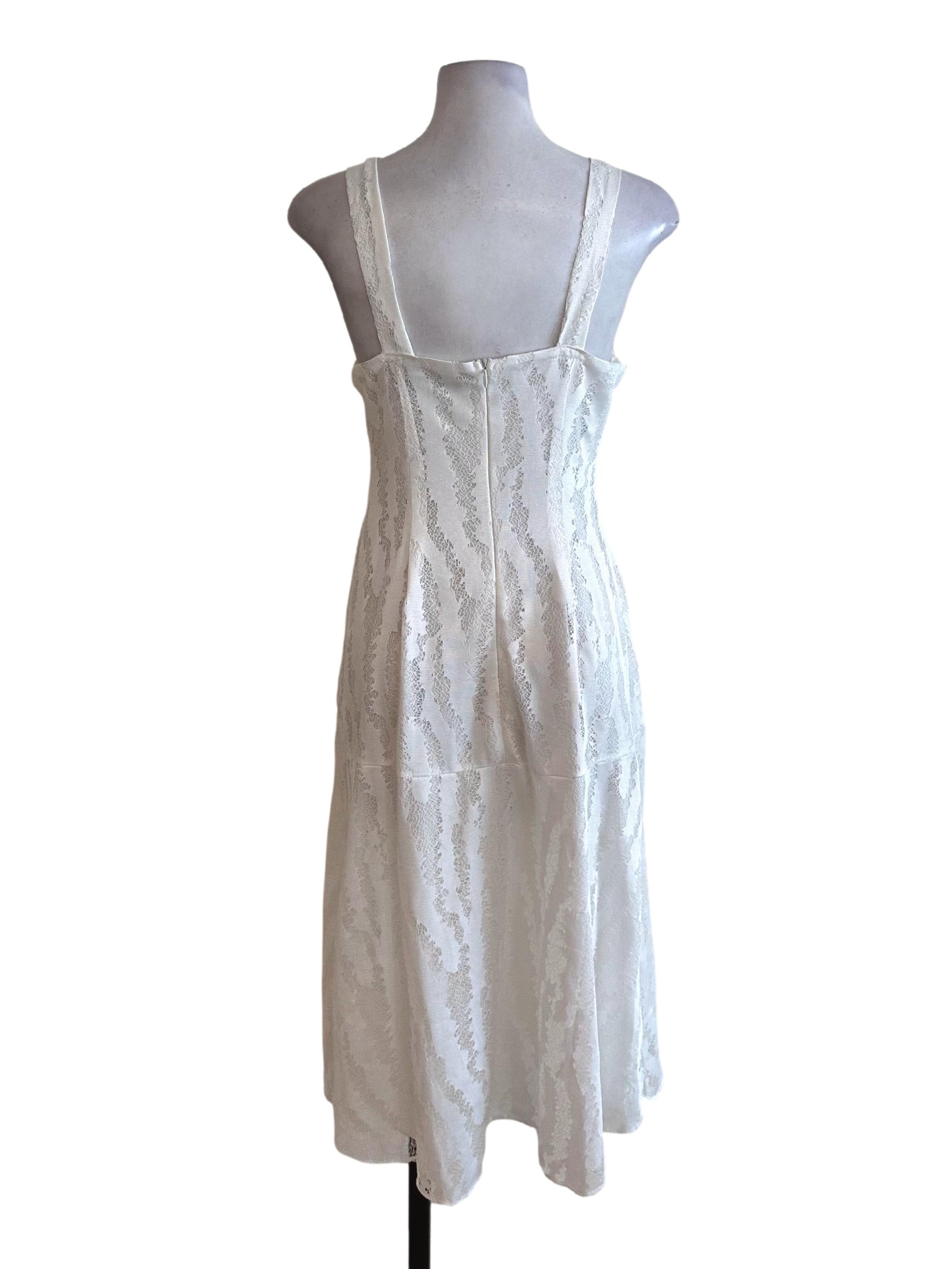 Snow White Lace Button Dress