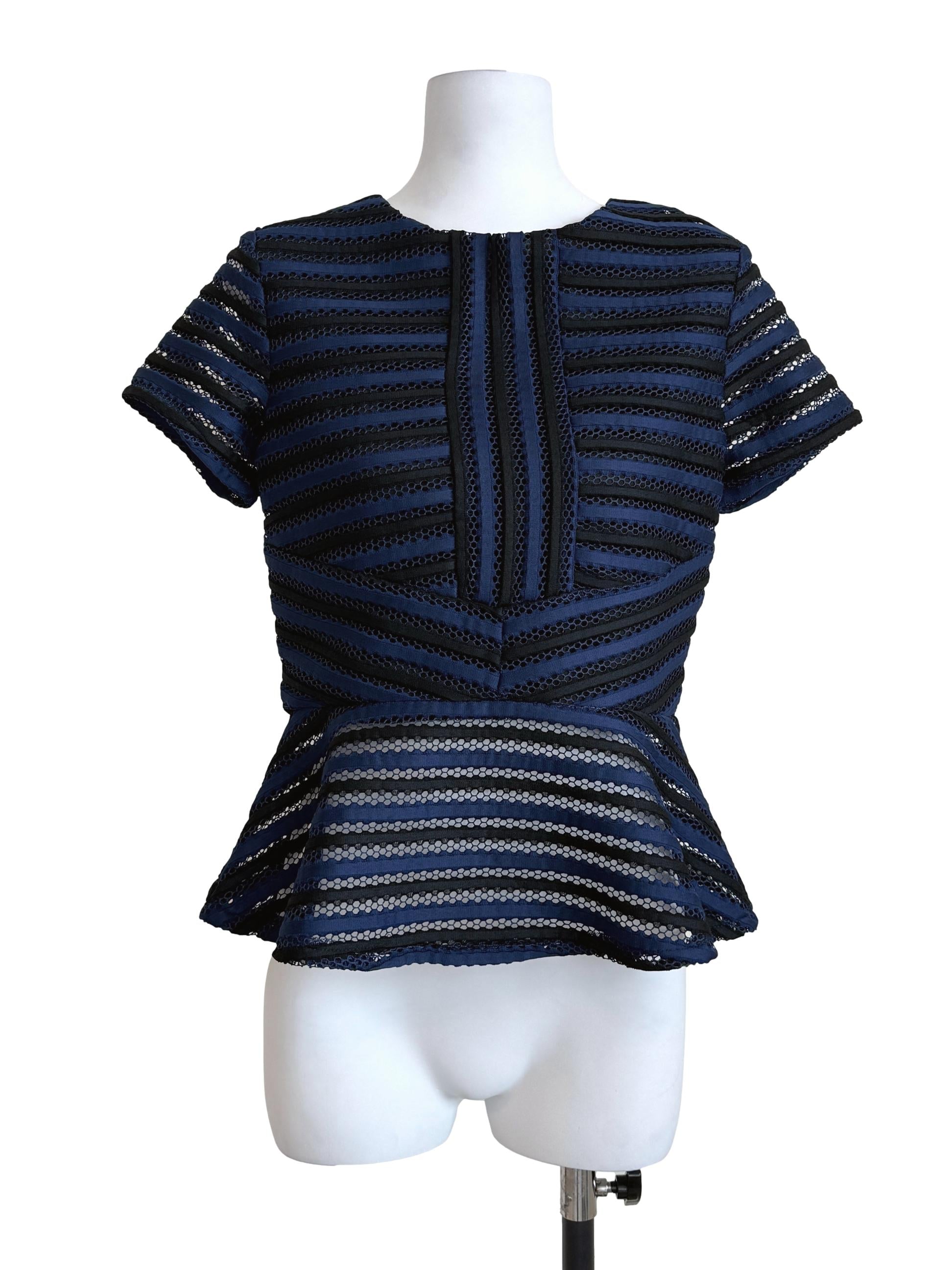 Berry Blue Short Sleeves Top