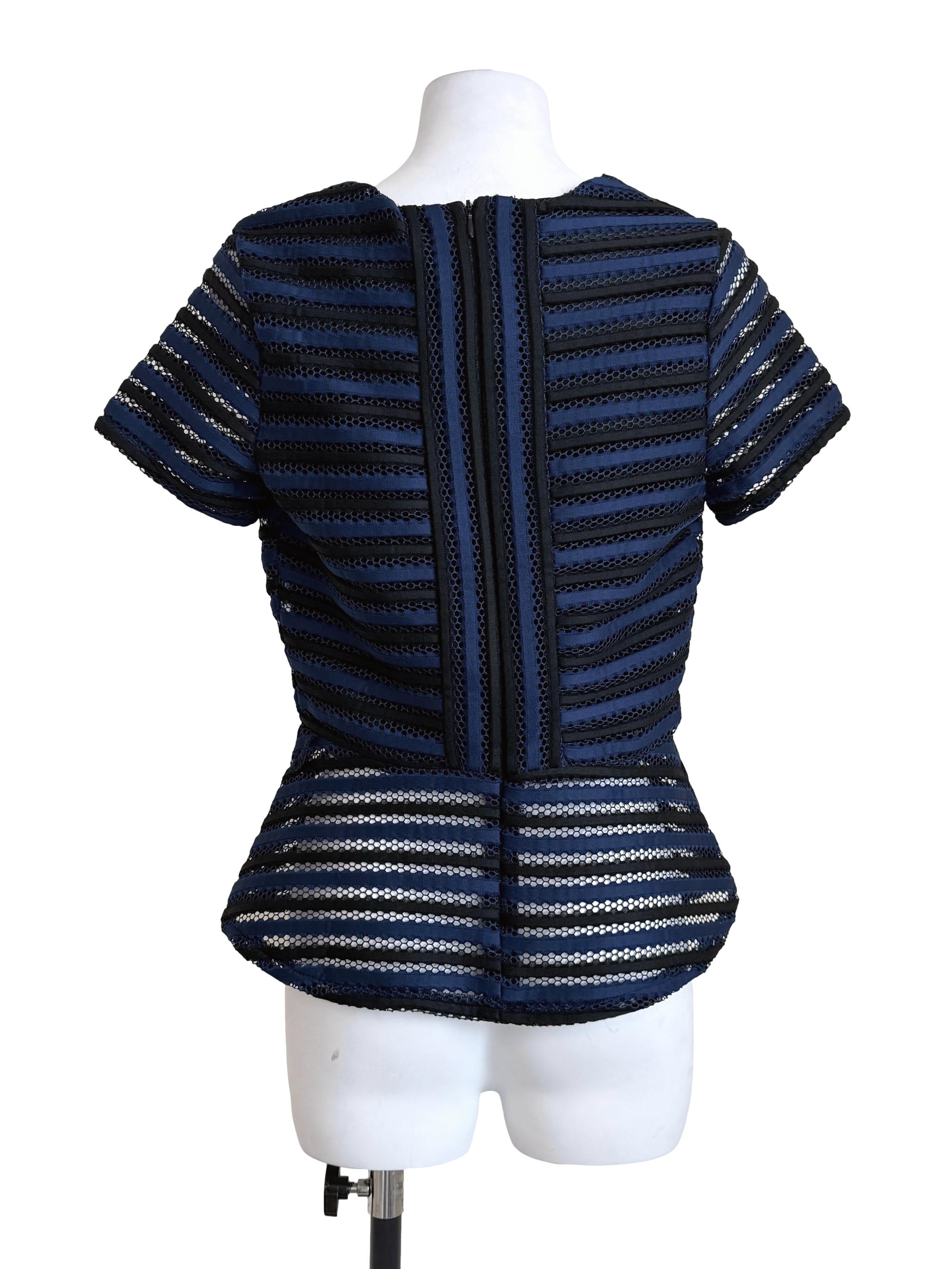 Berry Blue Short Sleeves Top