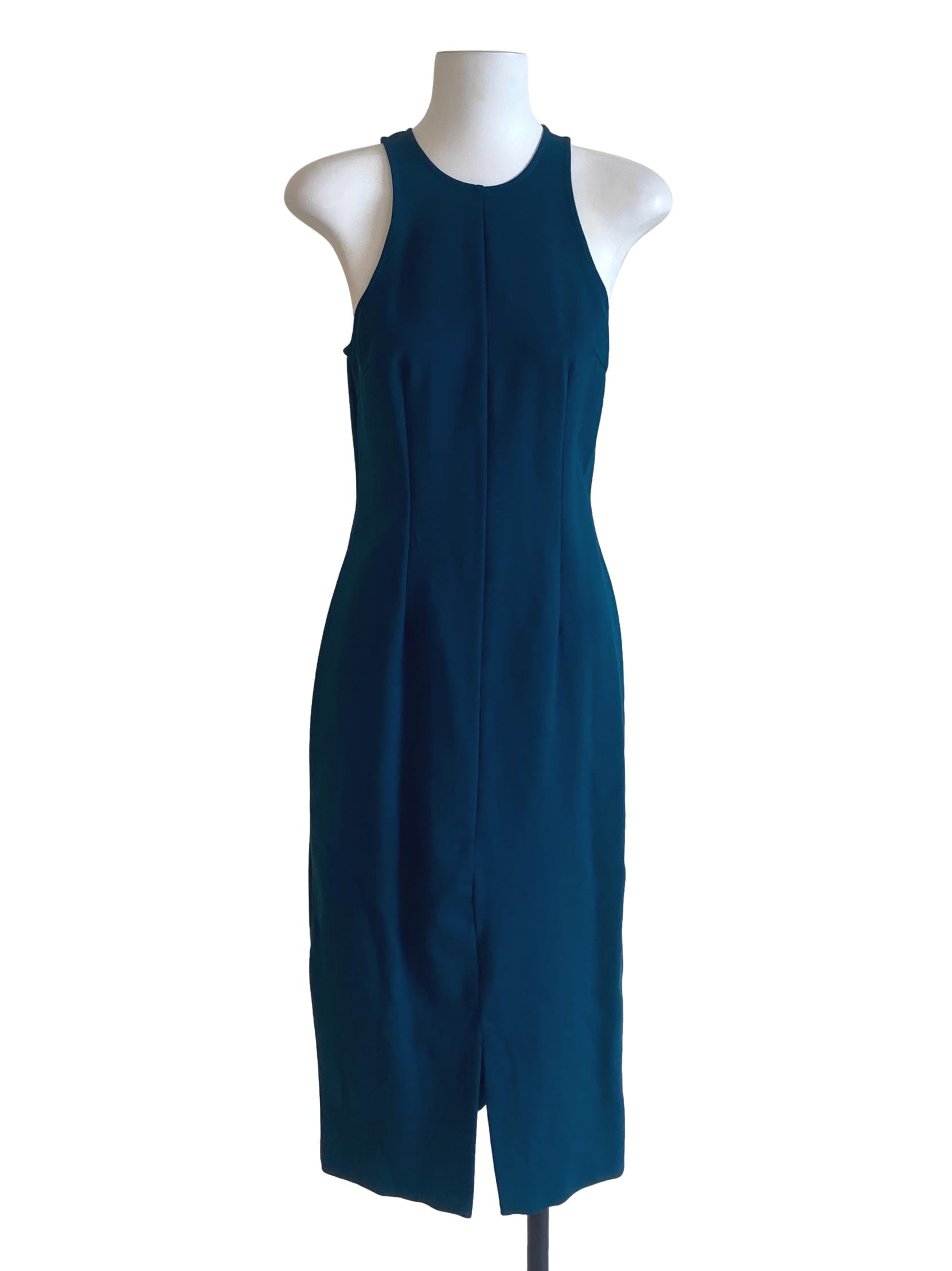 Ocean Blue Slit Bodycon Dress LB