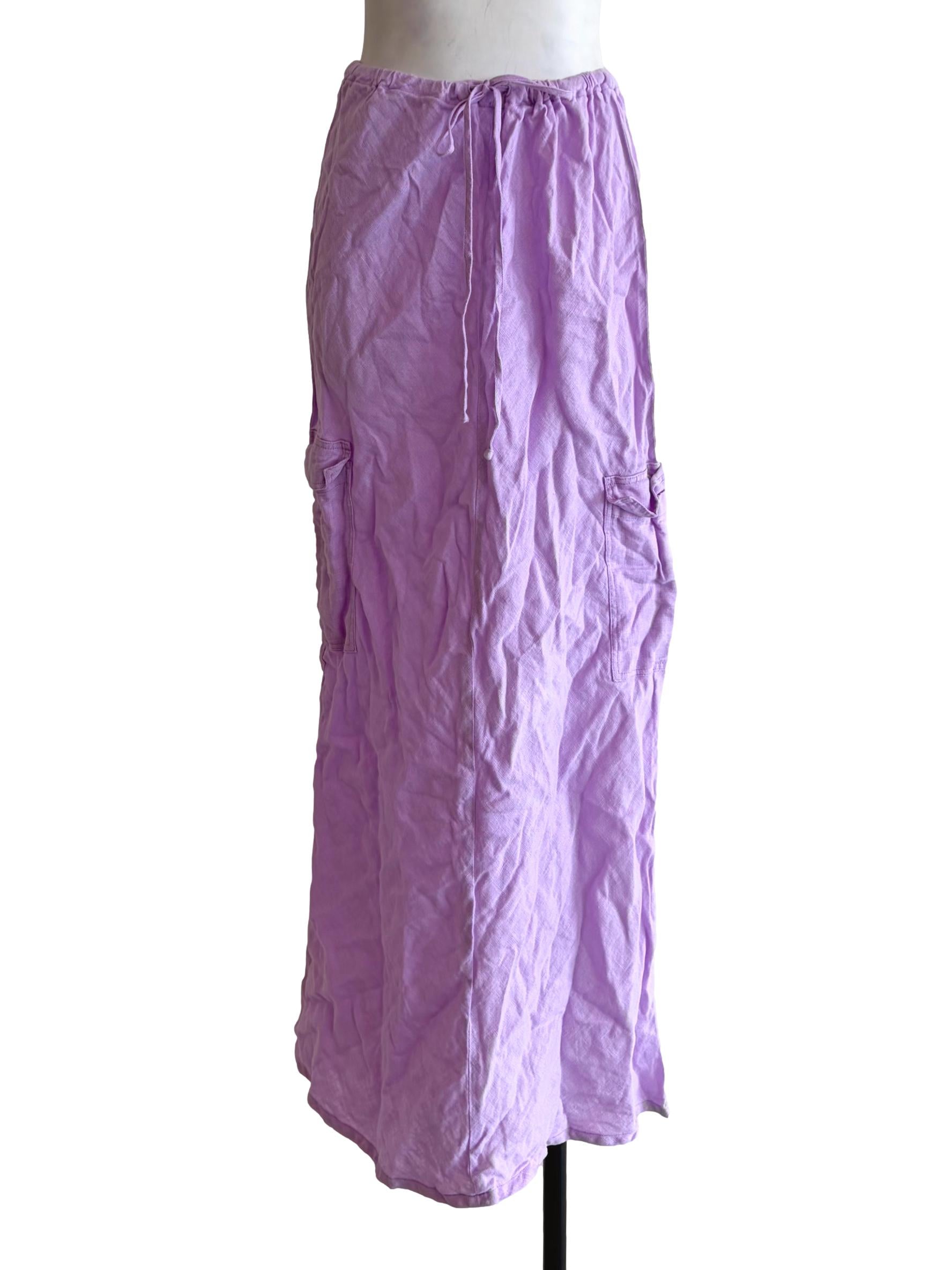 Lilac Purple Cargo Skirt