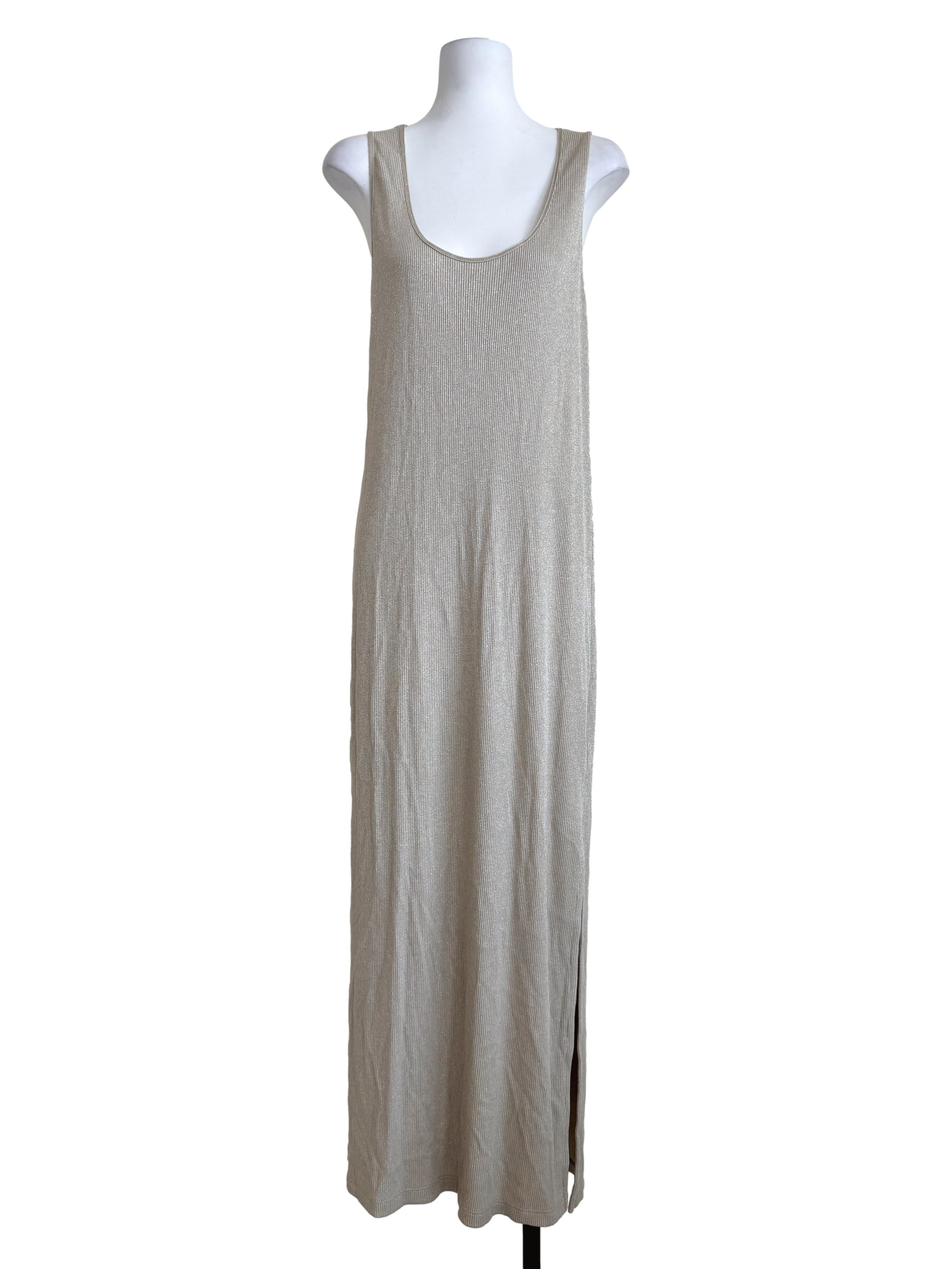 Bone Beige Slip Dress