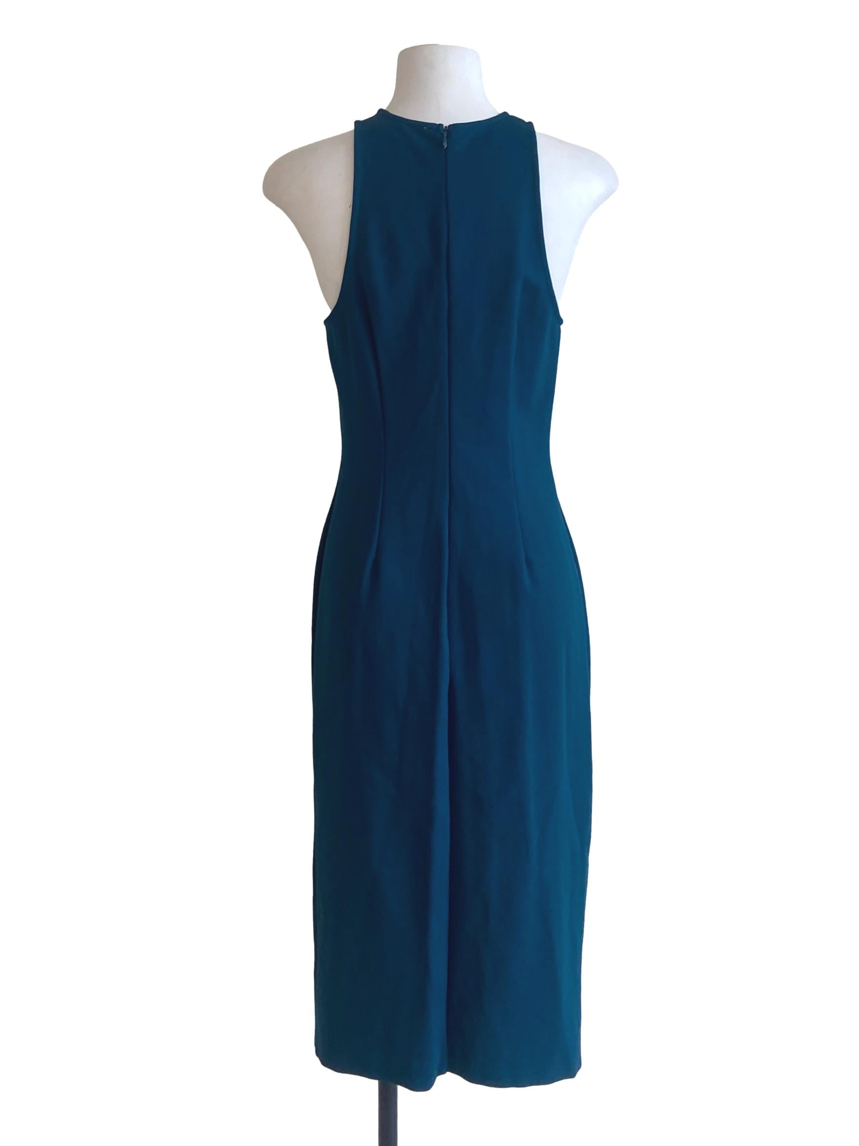 Ocean Blue Slit Bodycon Dress LB