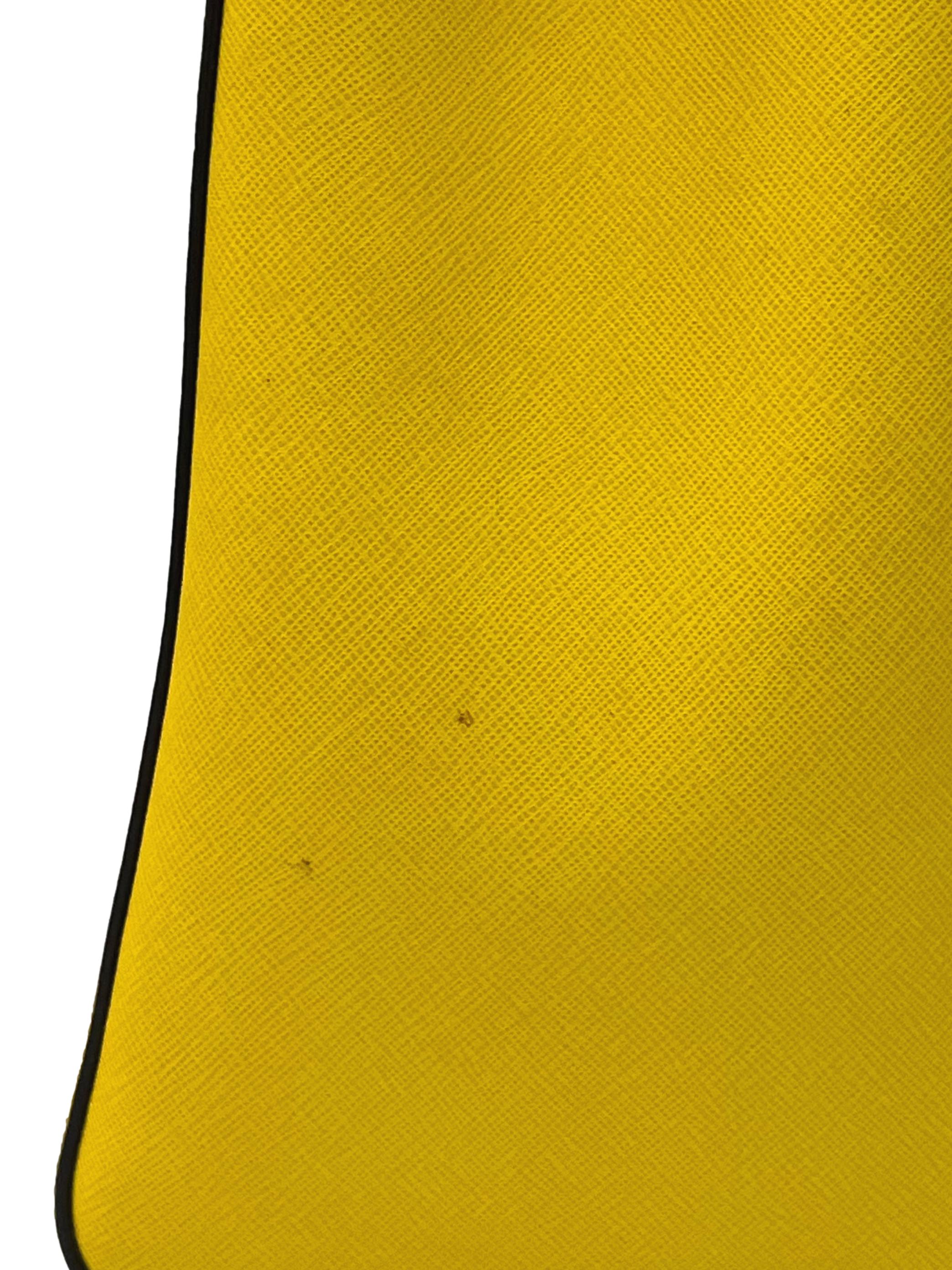 Yellow Saffiano Leather Jet Set Travel Tote Bag