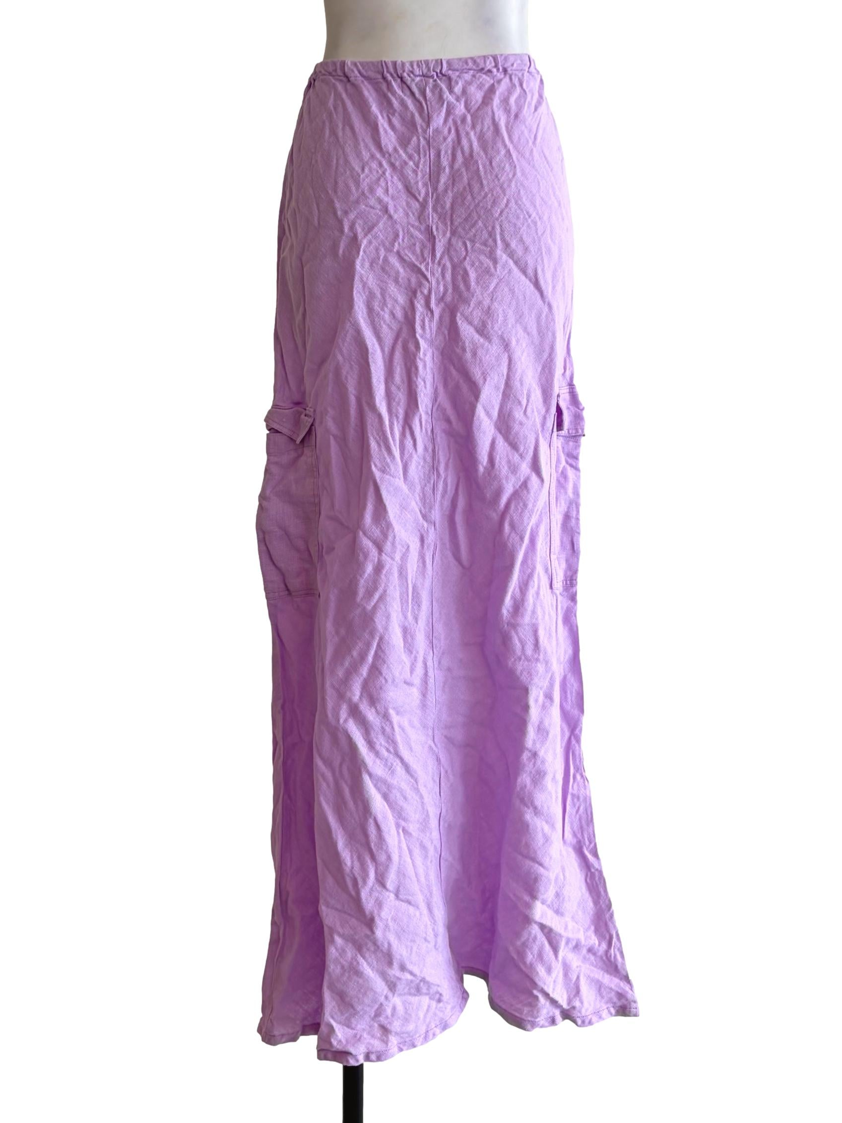 Lilac Purple Cargo Skirt