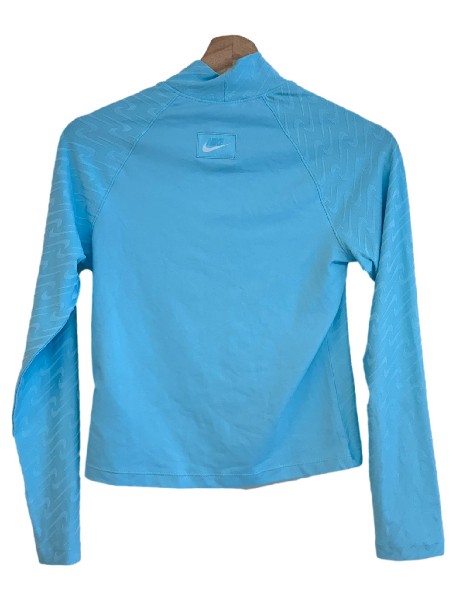 Sky Blue Textured Long Sleeve Top