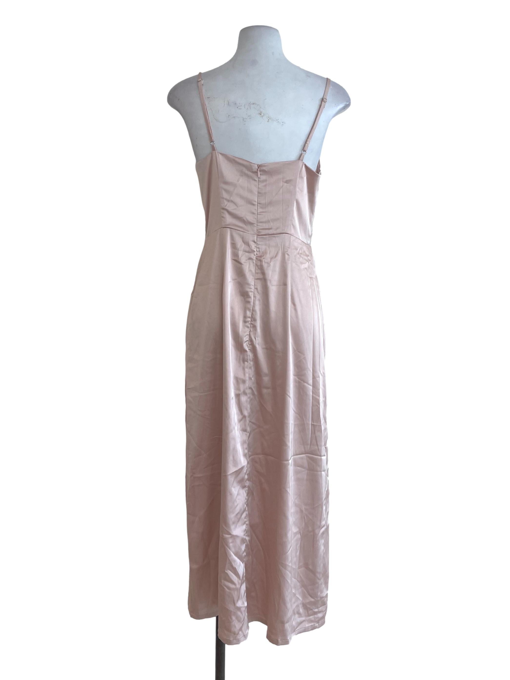 Beige Plain Dress