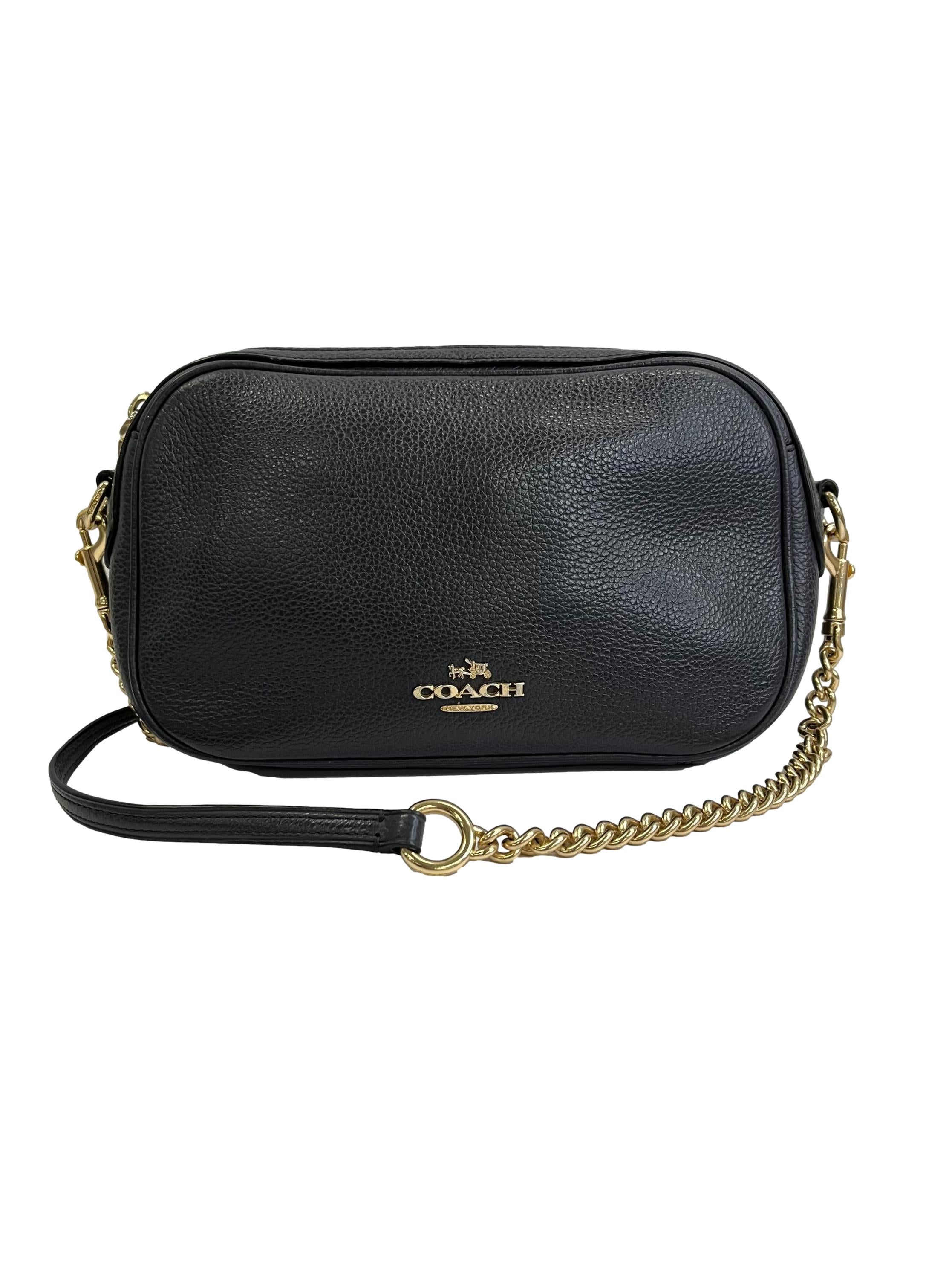 Black Isla Chain Crossbody Bag