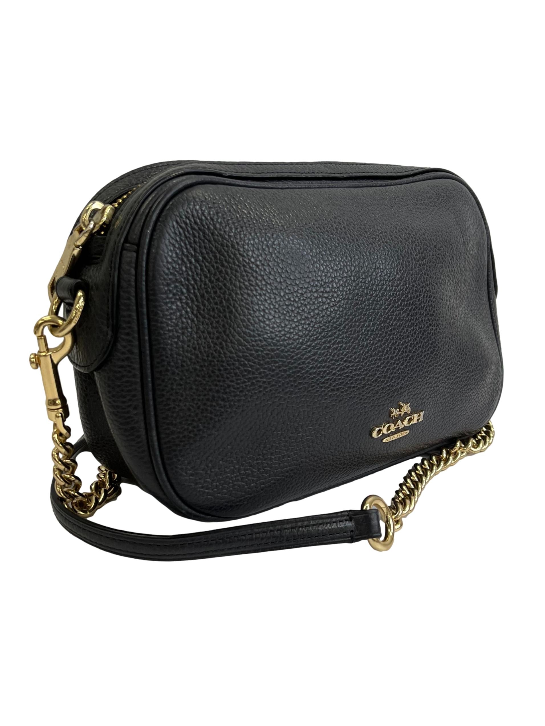 Black Isla Chain Crossbody Bag