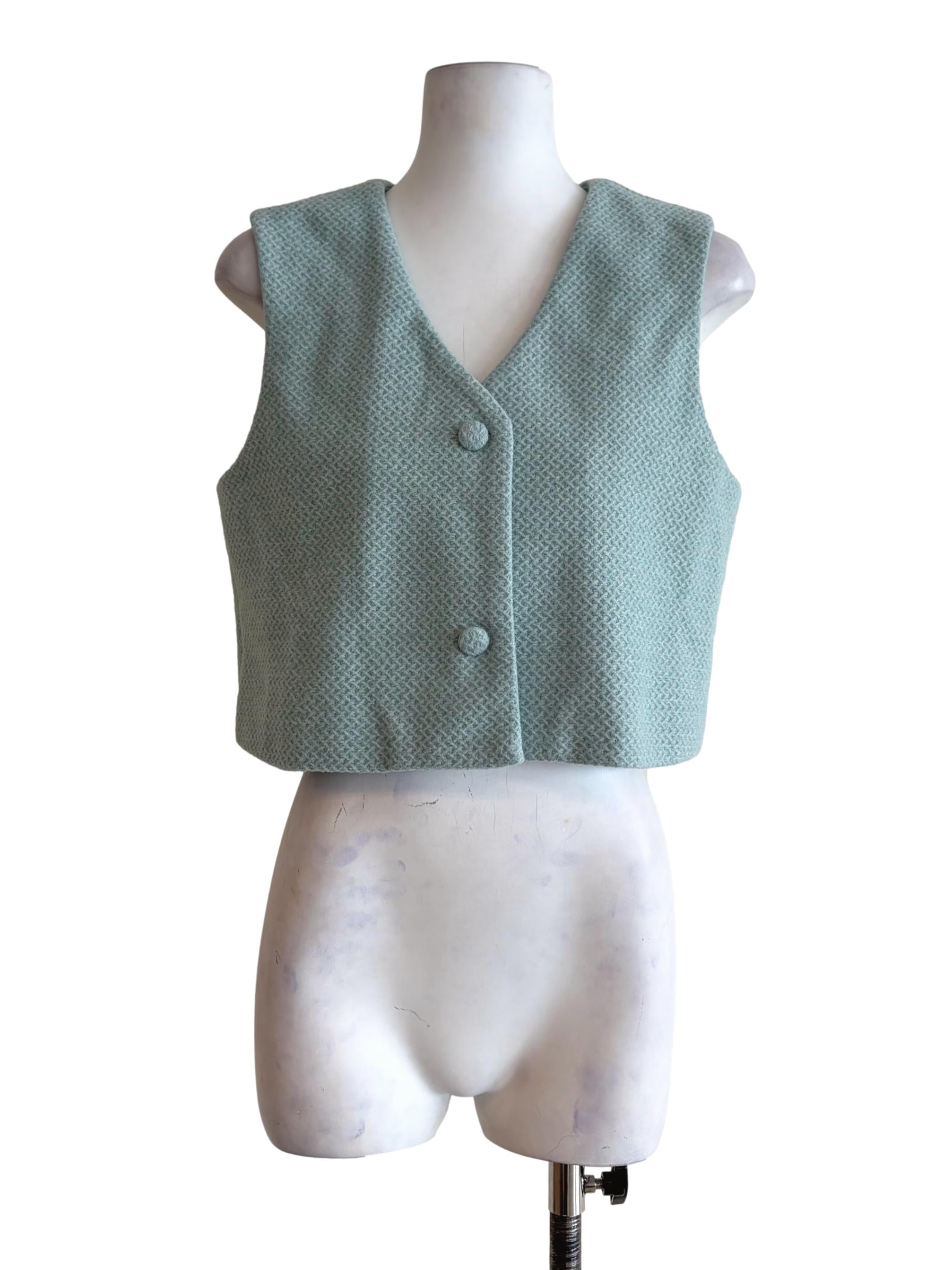 Mint Green Knitted Vest