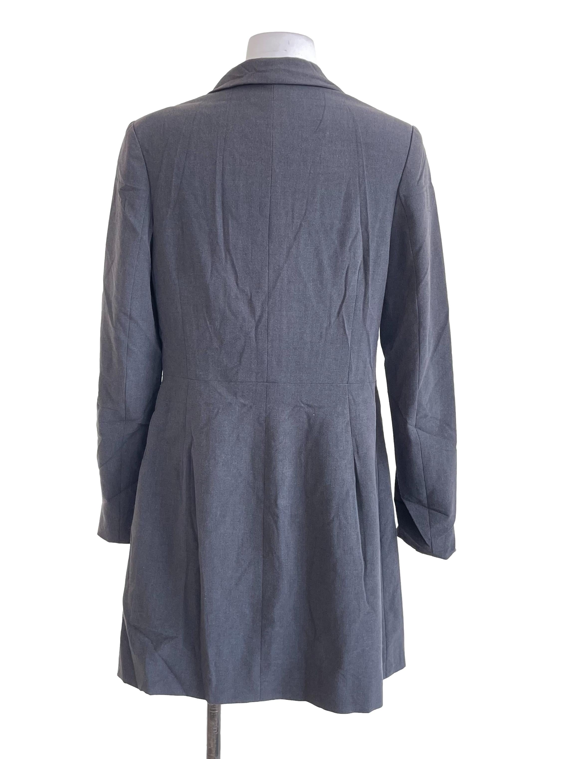 Grey Blazer A-Line Dress