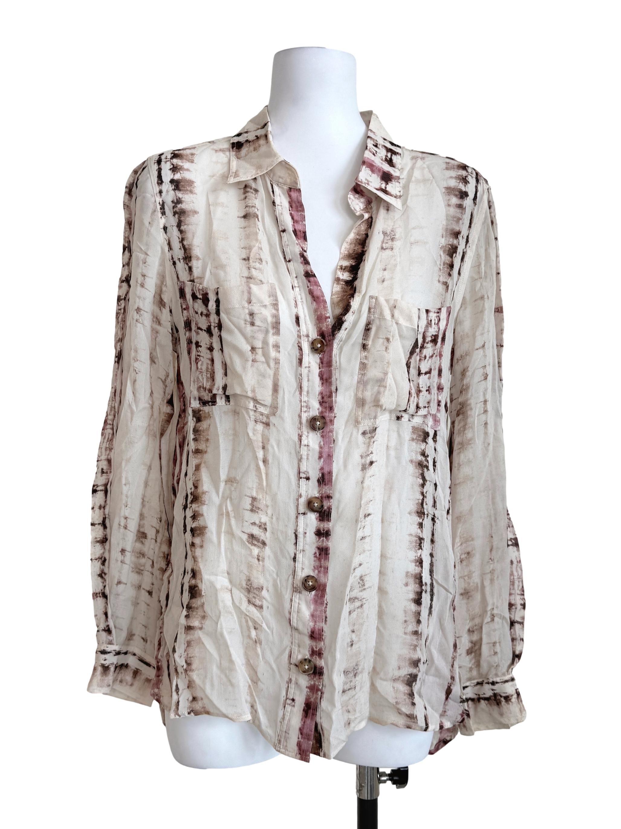 Multicolor Printed Long Sleeves Top