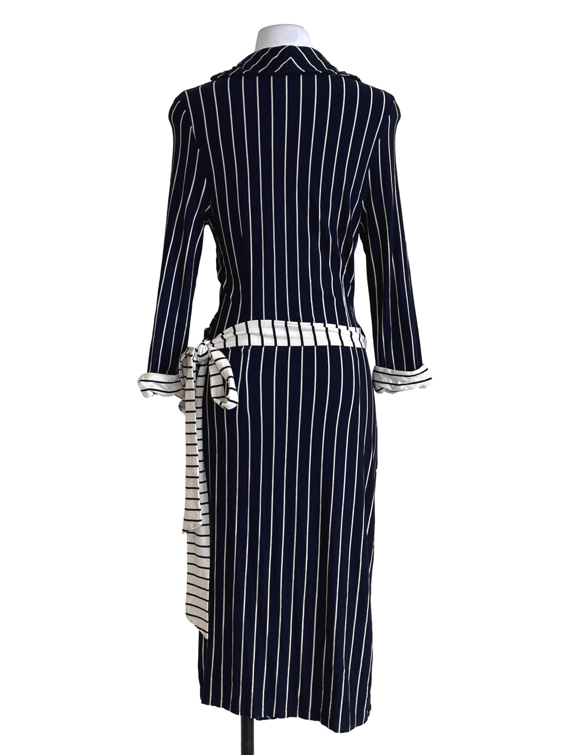 Denim Blue Long Sleeve Wrap Dress