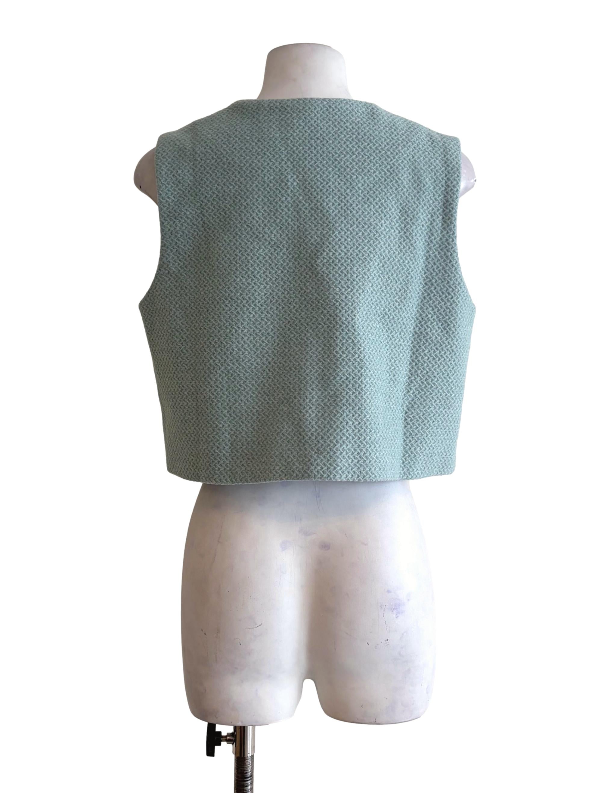 Mint Green Knitted Vest