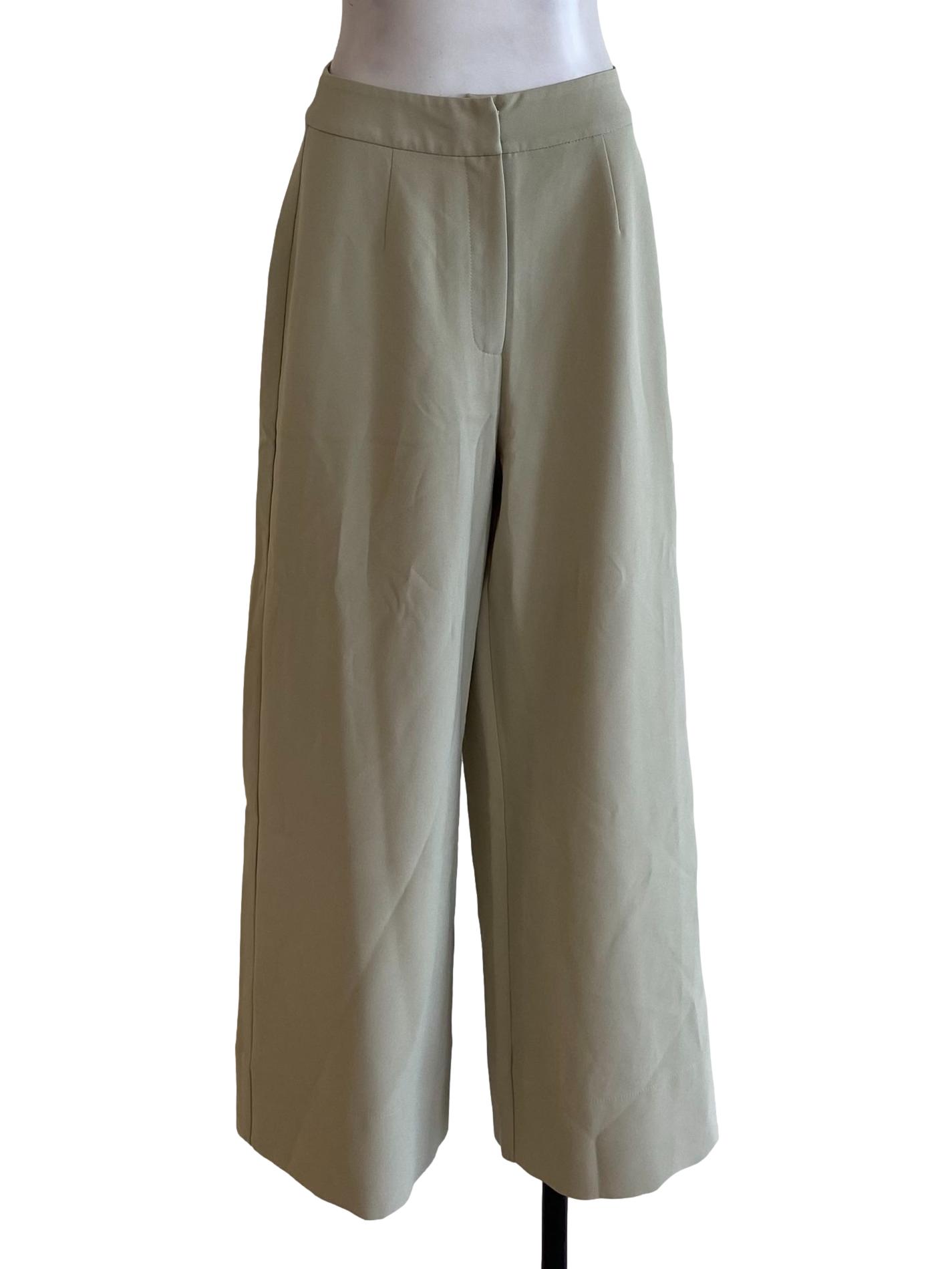 Mint Green Twill Formal Long Pants