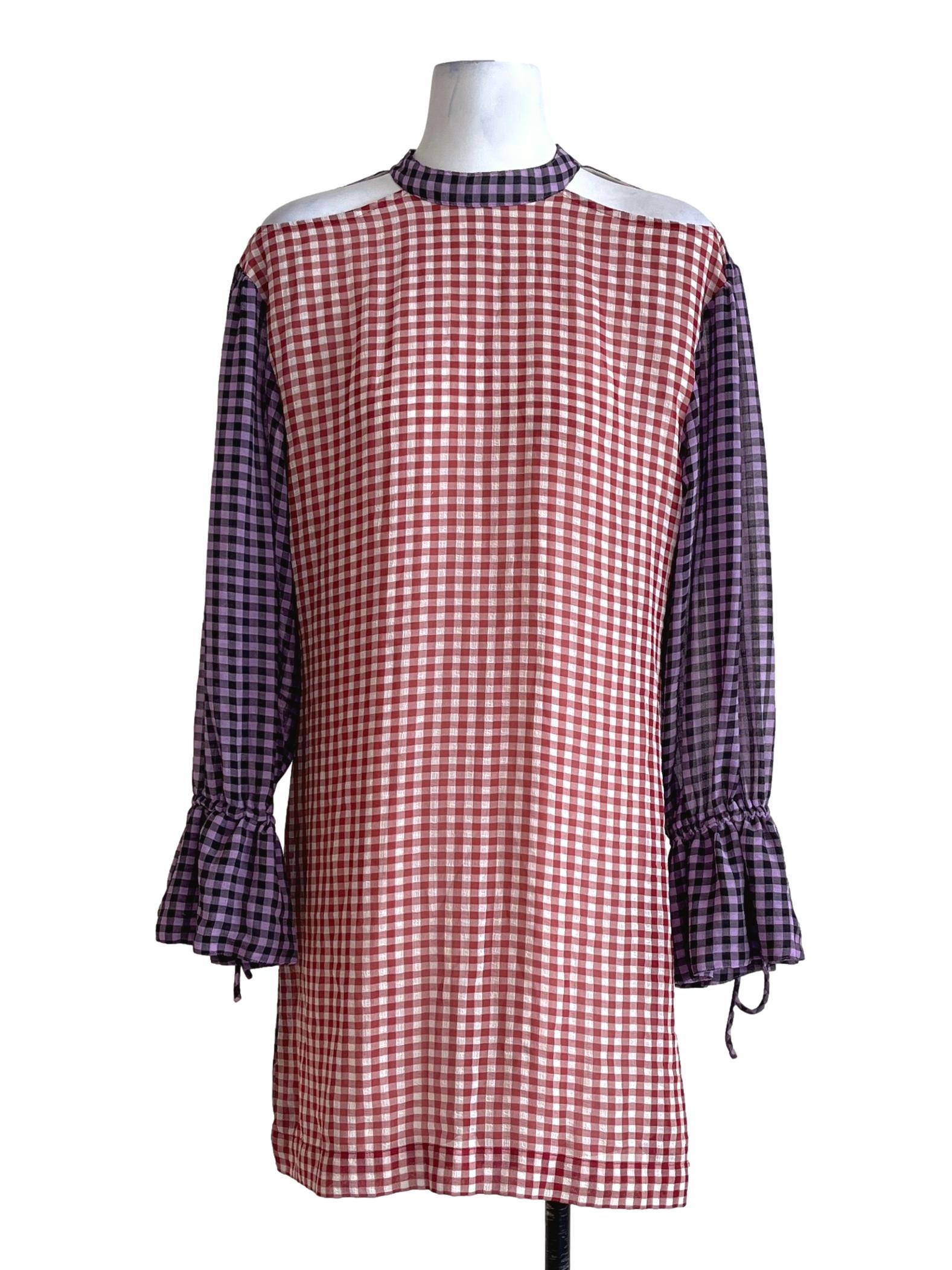 Crimson Red Halter Long Sleeve Tunic Dress