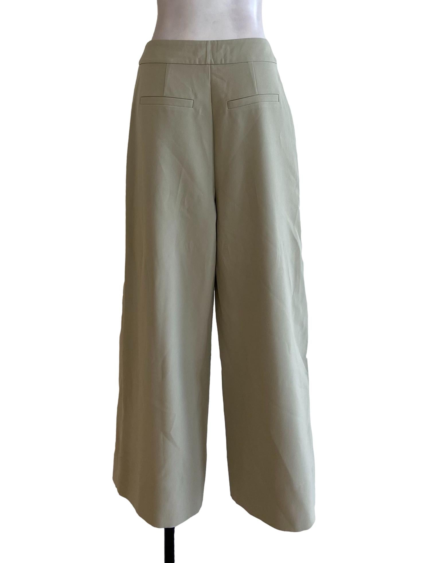 Mint Green Twill Formal Long Pants