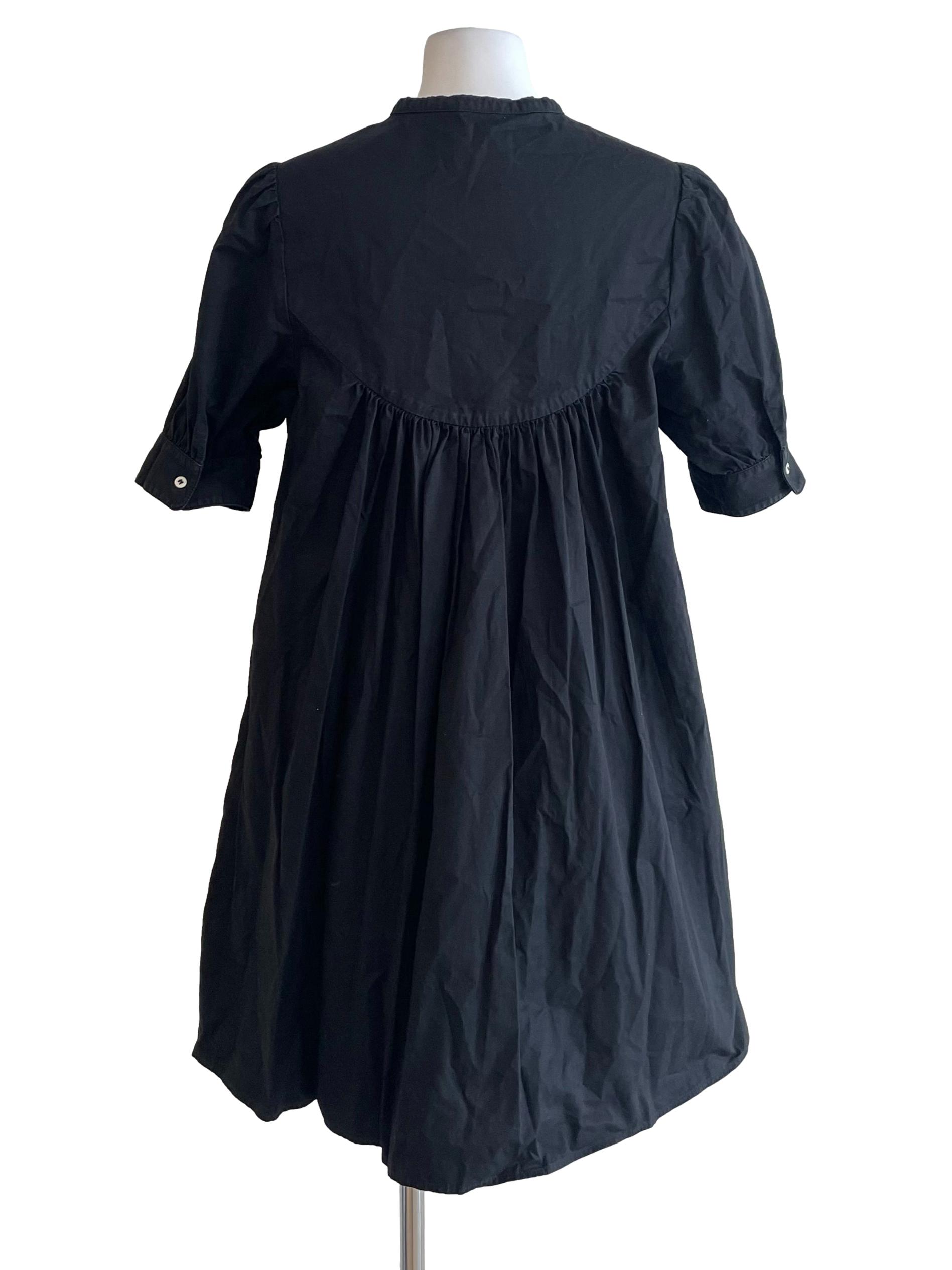Charcoal Tunic Puff Sleeves Shirt Dress OSN