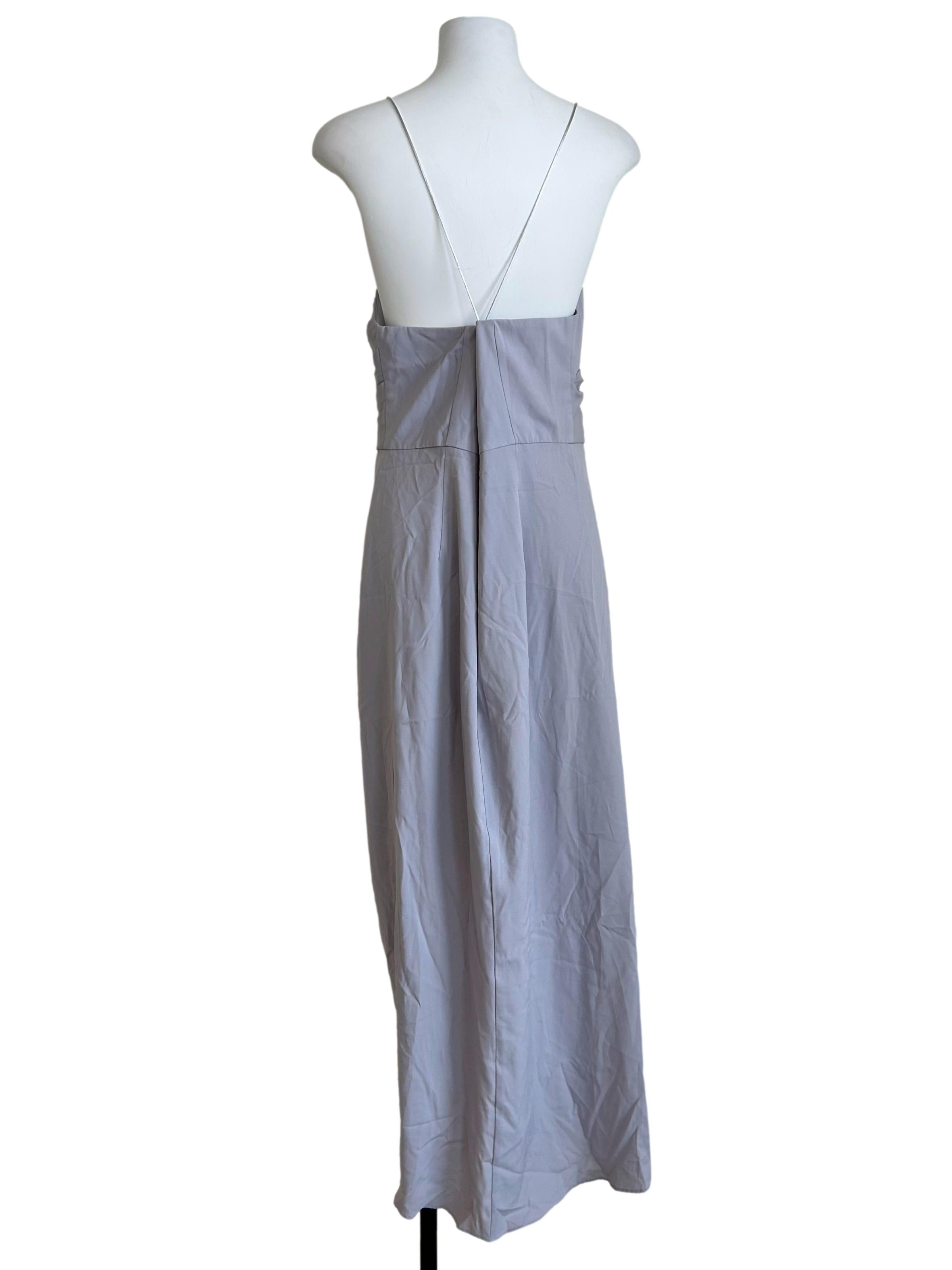 Lilac Crossover Tulip Midi Dress