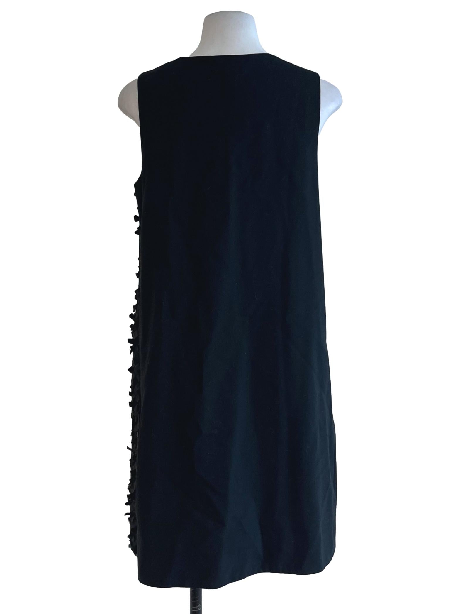 Black V-Neckline Shift Dress