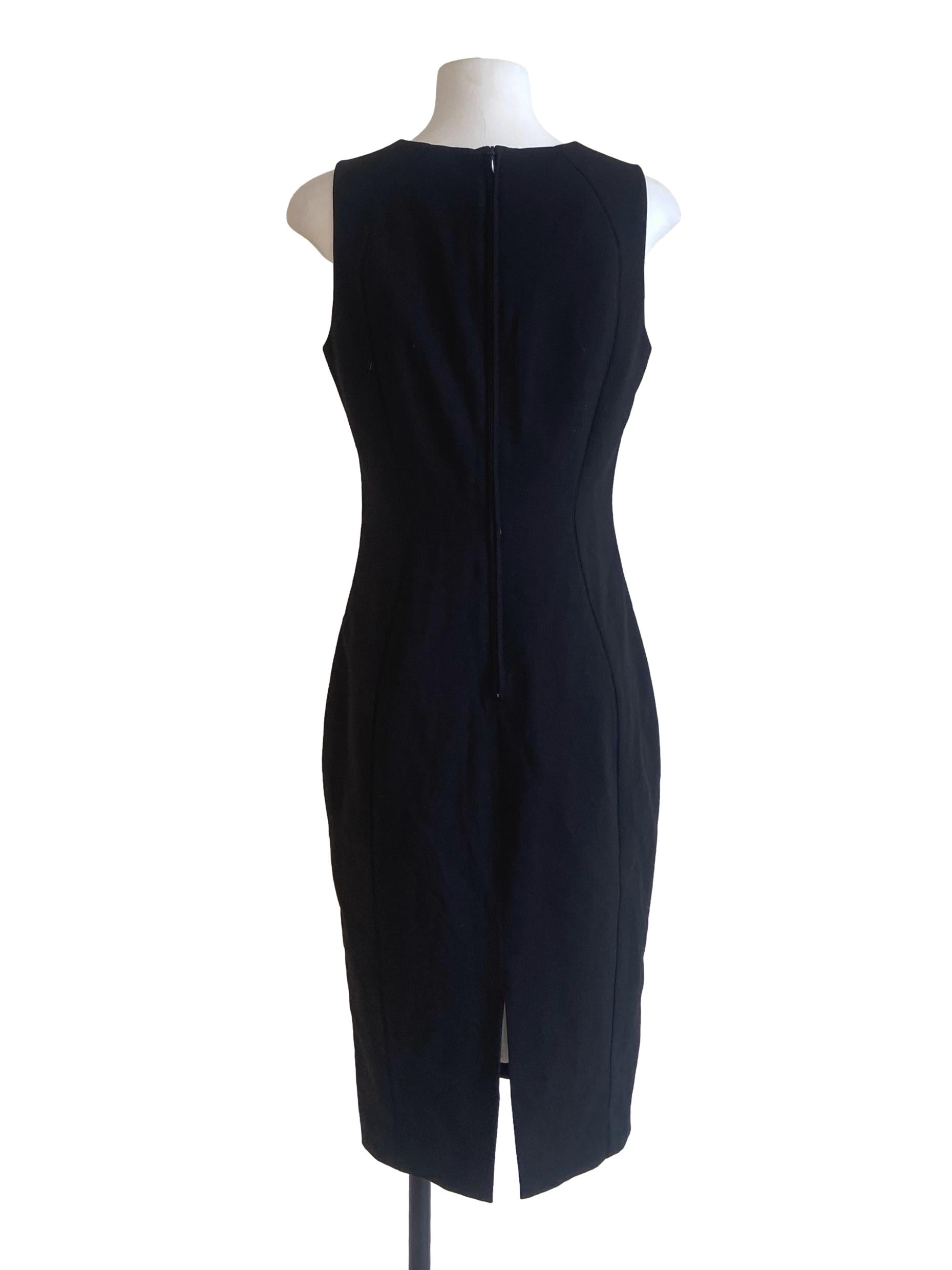 Black Slit Shift Dress